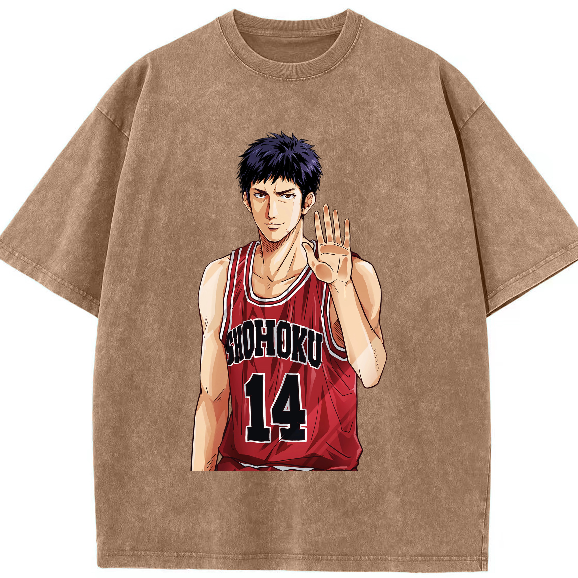 （画像用） SLAM DUNK／スラムダンク 綿100% ヴィンテージ風 半袖Tシャツ（フロントプリント）