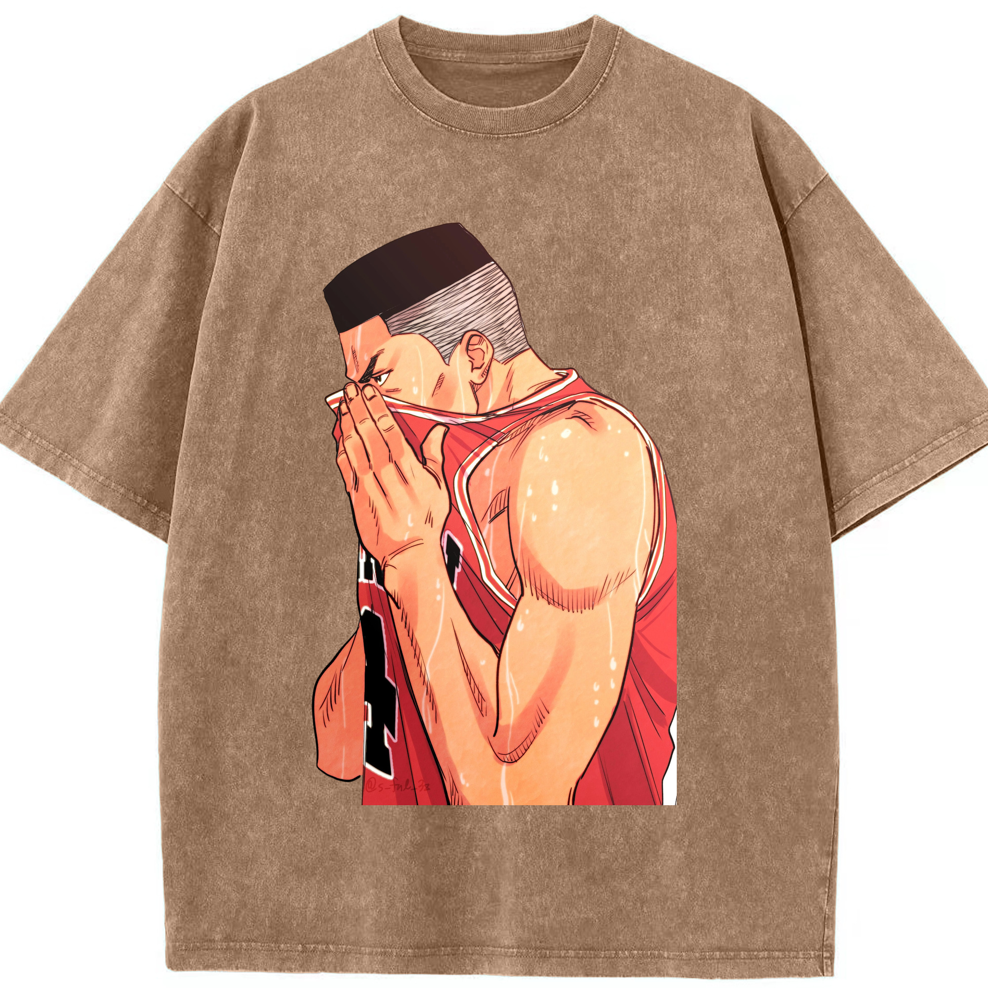 （画像用） SLAM DUNK／スラムダンク 綿100% ヴィンテージ風 半袖Tシャツ（フロントプリント）