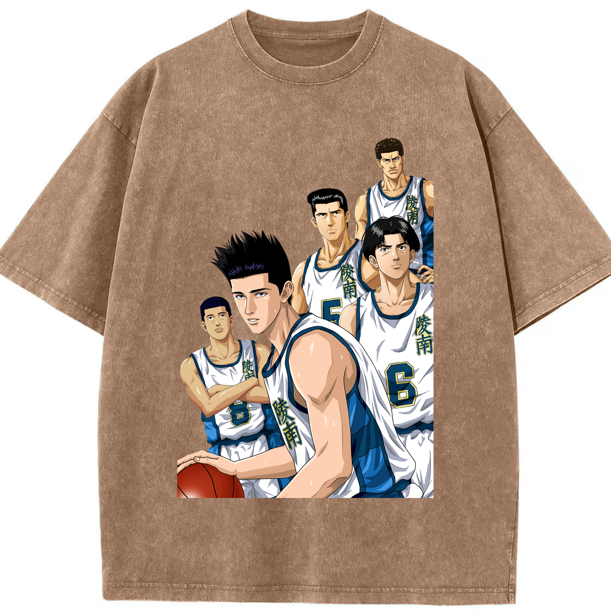 （画像用） SLAM DUNK／スラムダンク 綿100% ヴィンテージ風 半袖Tシャツ（フロントプリント）