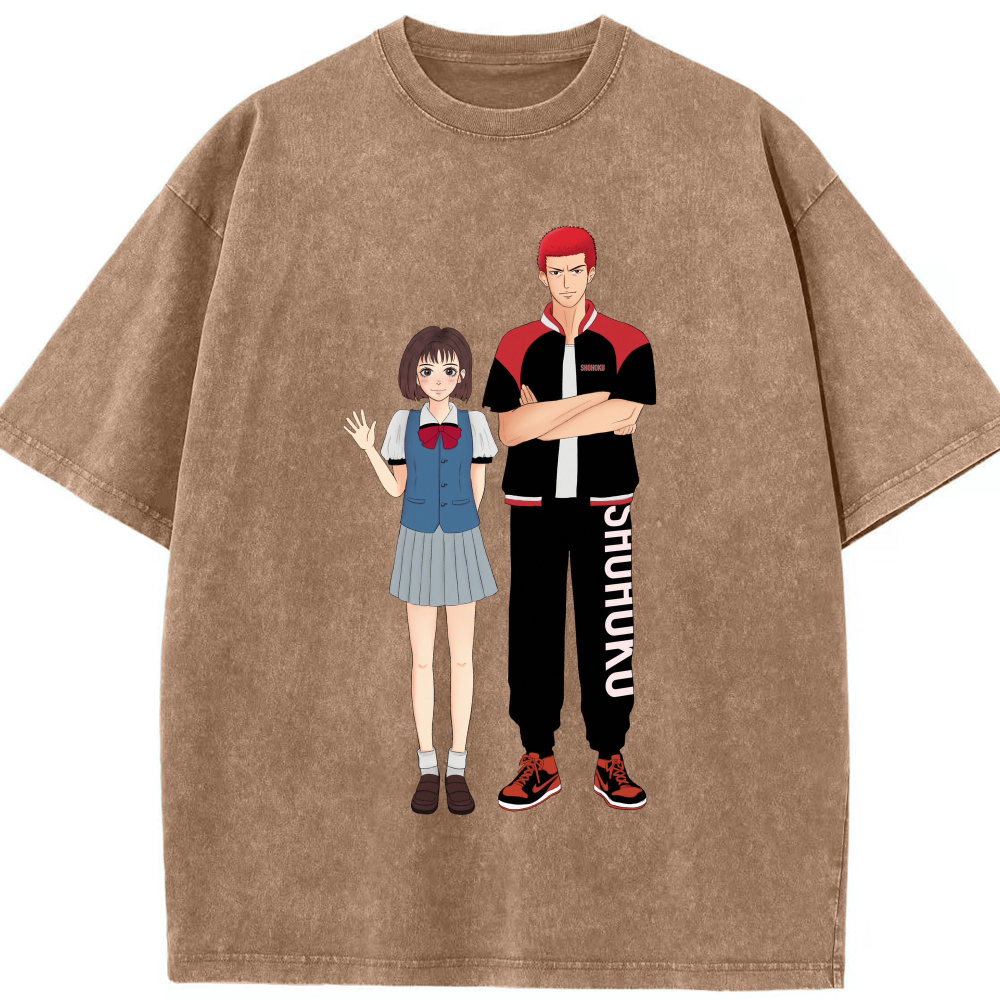 （画像用） SLAM DUNK／スラムダンク 綿100% ヴィンテージ風 半袖Tシャツ（フロントプリント）