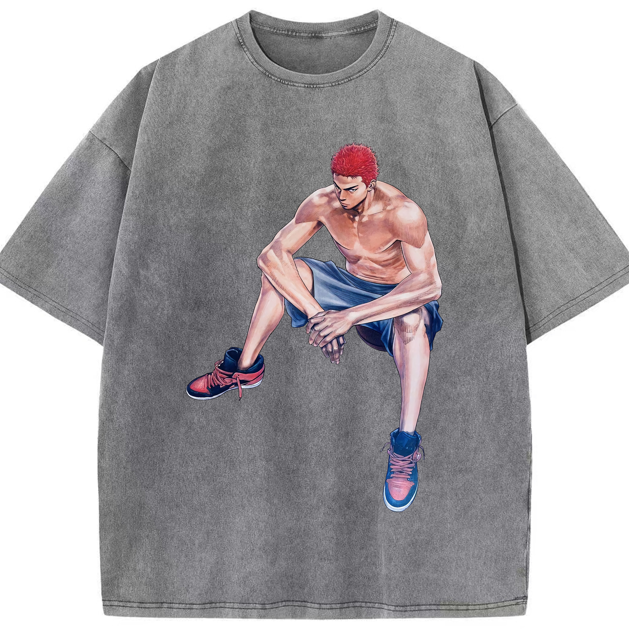 （画像用） SLAM DUNK／スラムダンク 綿100% ヴィンテージ風 半袖Tシャツ（フロントプリント）