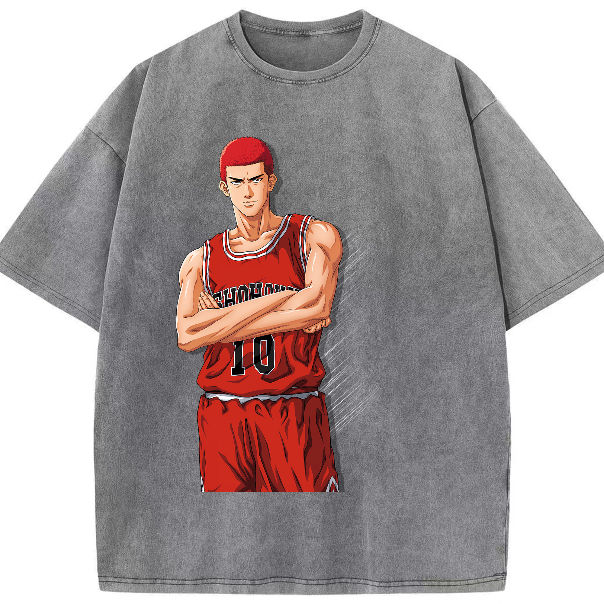 （画像用） SLAM DUNK／スラムダンク 綿100% ヴィンテージ風 半袖Tシャツ（フロントプリント）