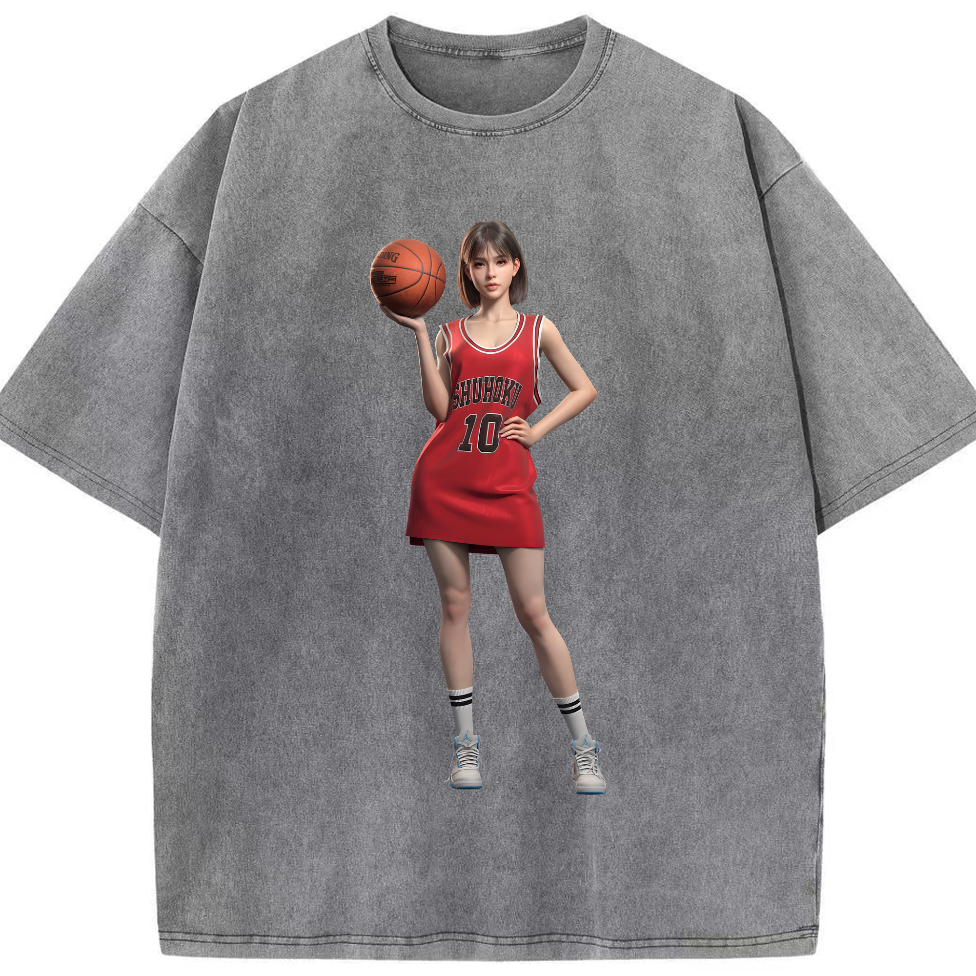 （画像用） SLAM DUNK／スラムダンク 綿100% ヴィンテージ風 半袖Tシャツ（フロントプリント）