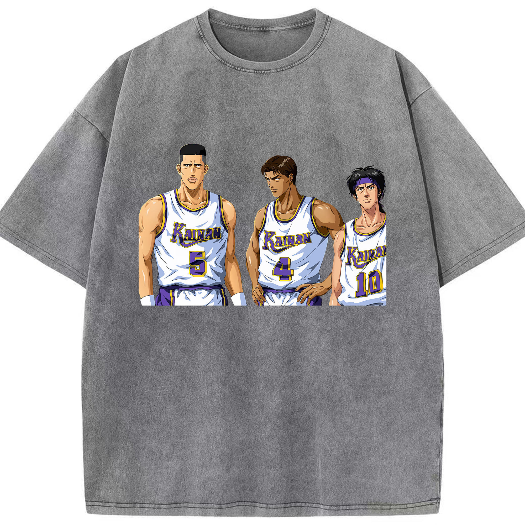 （画像用） SLAM DUNK／スラムダンク 綿100% ヴィンテージ風 半袖Tシャツ（フロントプリント）