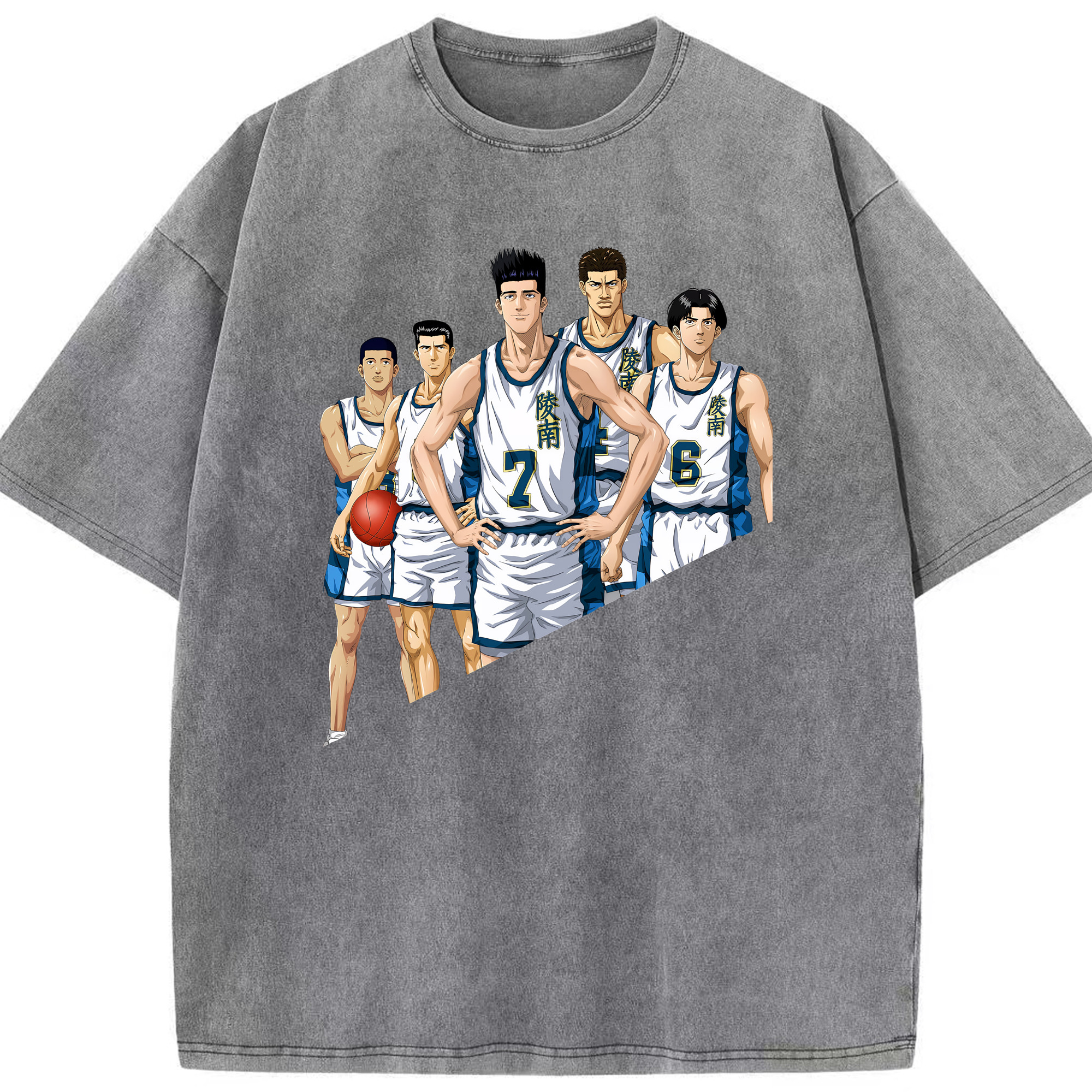 （画像用） SLAM DUNK／スラムダンク 綿100% ヴィンテージ風 半袖Tシャツ（フロントプリント）