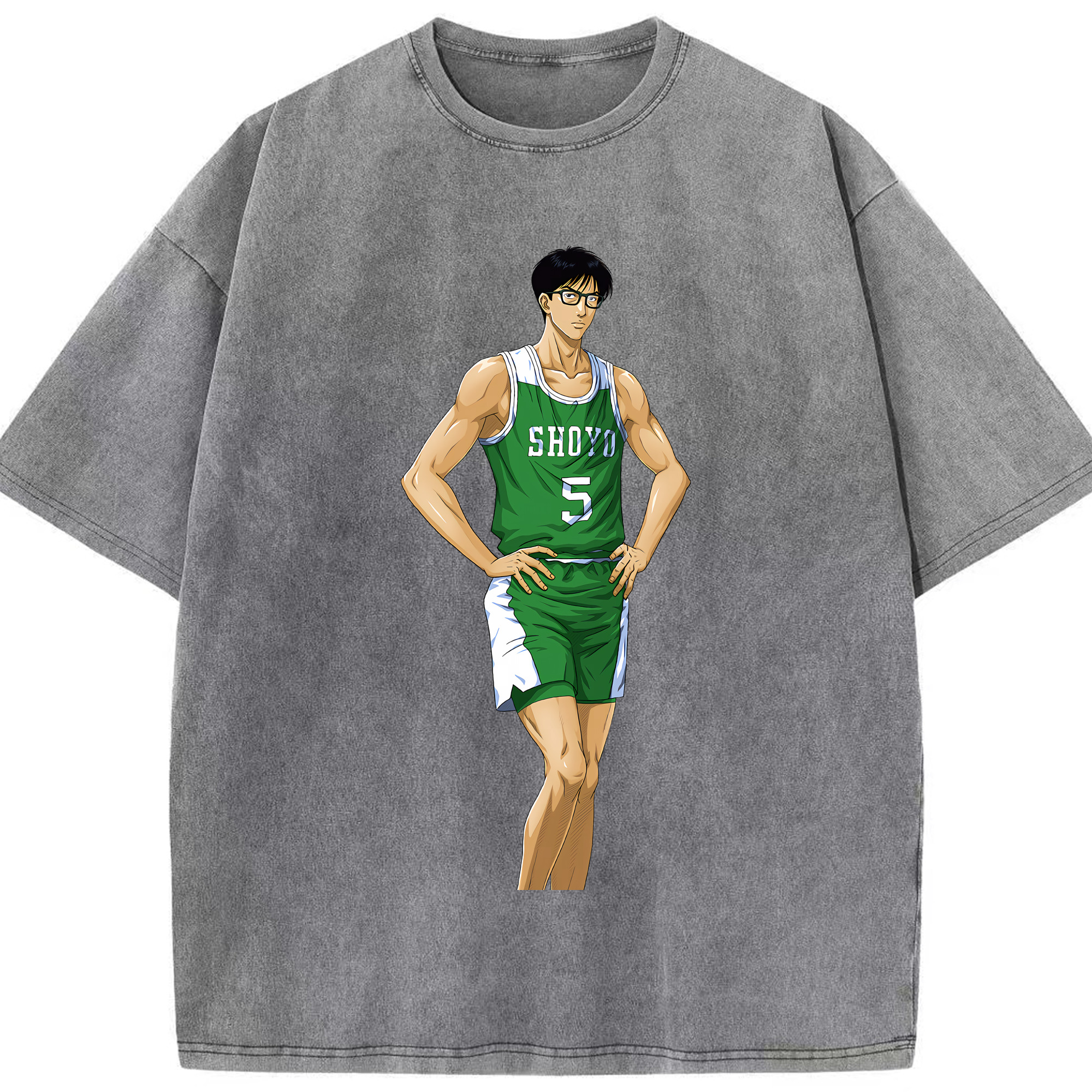 （画像用） SLAM DUNK／スラムダンク 綿100% ヴィンテージ風 半袖Tシャツ（フロントプリント）