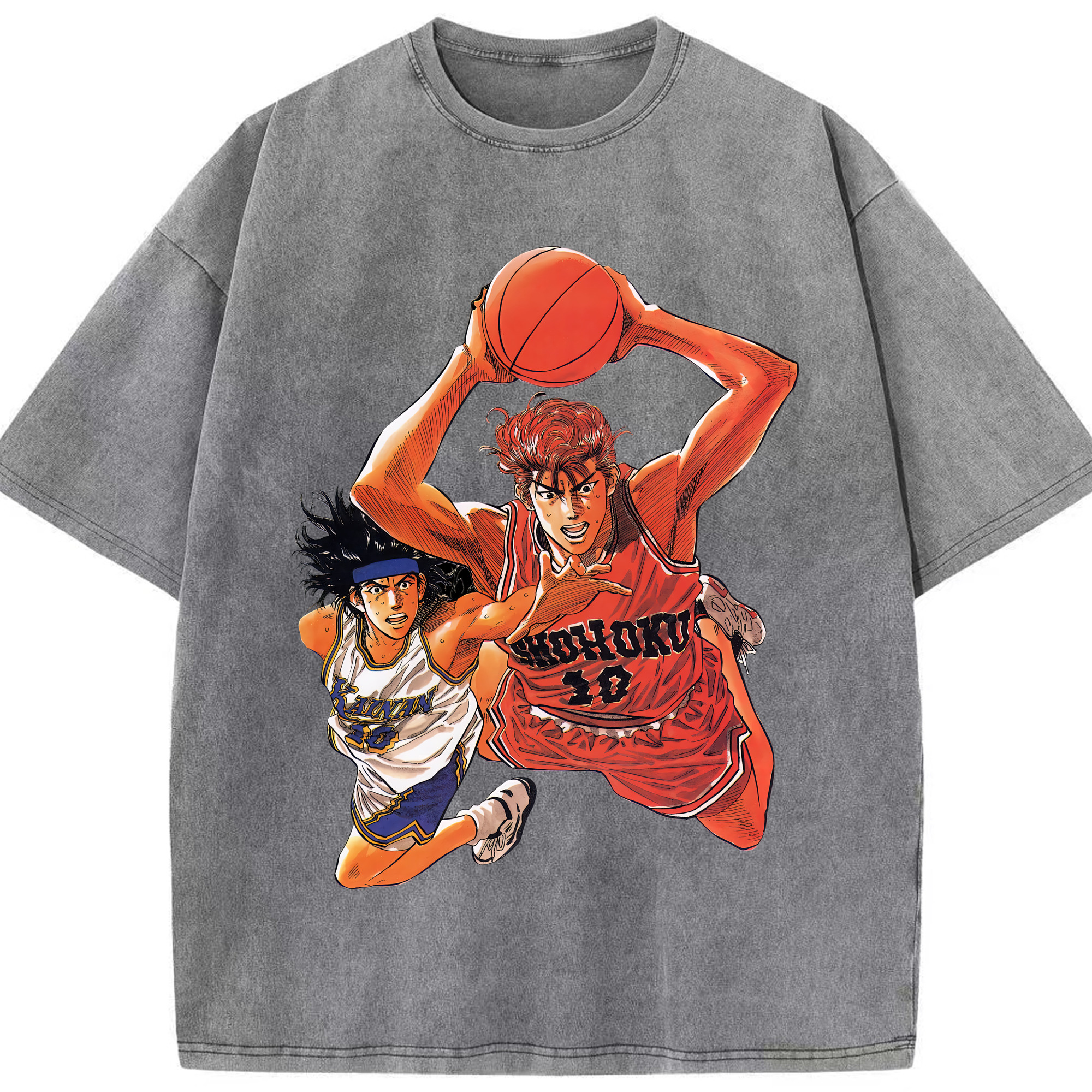 （画像用） SLAM DUNK／スラムダンク 綿100% ヴィンテージ風 半袖Tシャツ（フロントプリント）