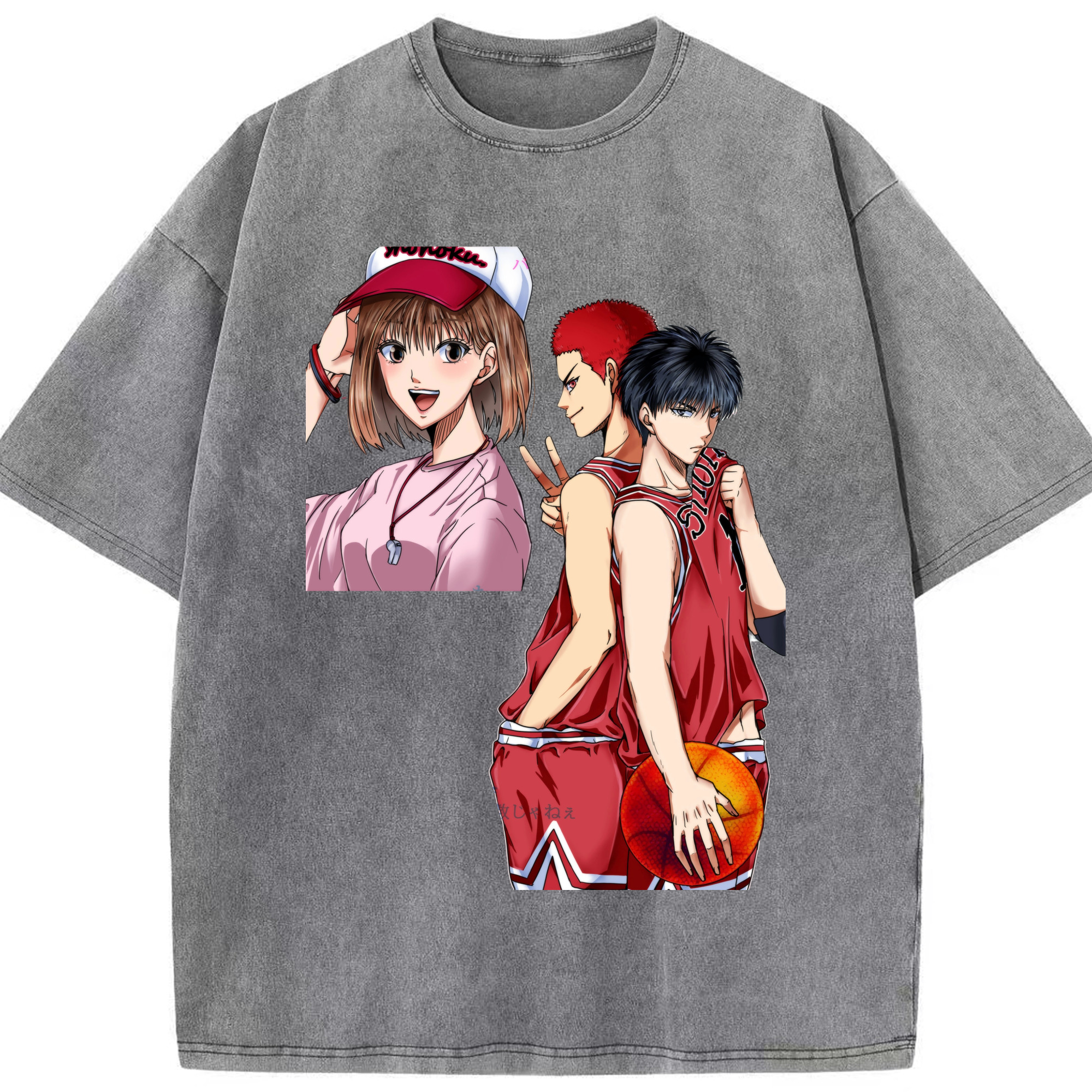 （画像用） SLAM DUNK／スラムダンク 綿100% ヴィンテージ風 半袖Tシャツ（フロントプリント）