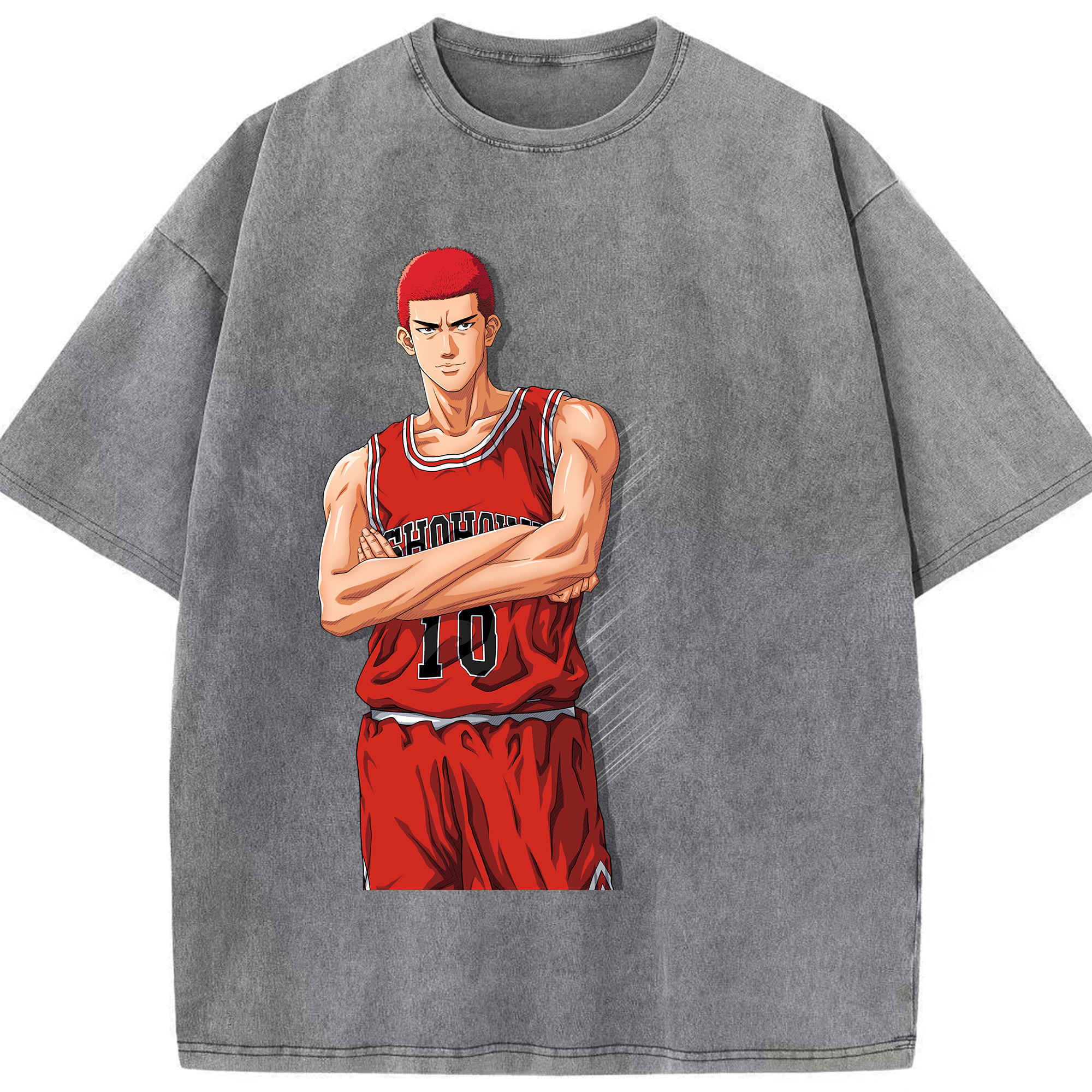 （画像用） SLAM DUNK／スラムダンク 綿100% ヴィンテージ風 半袖Tシャツ（フロントプリント）