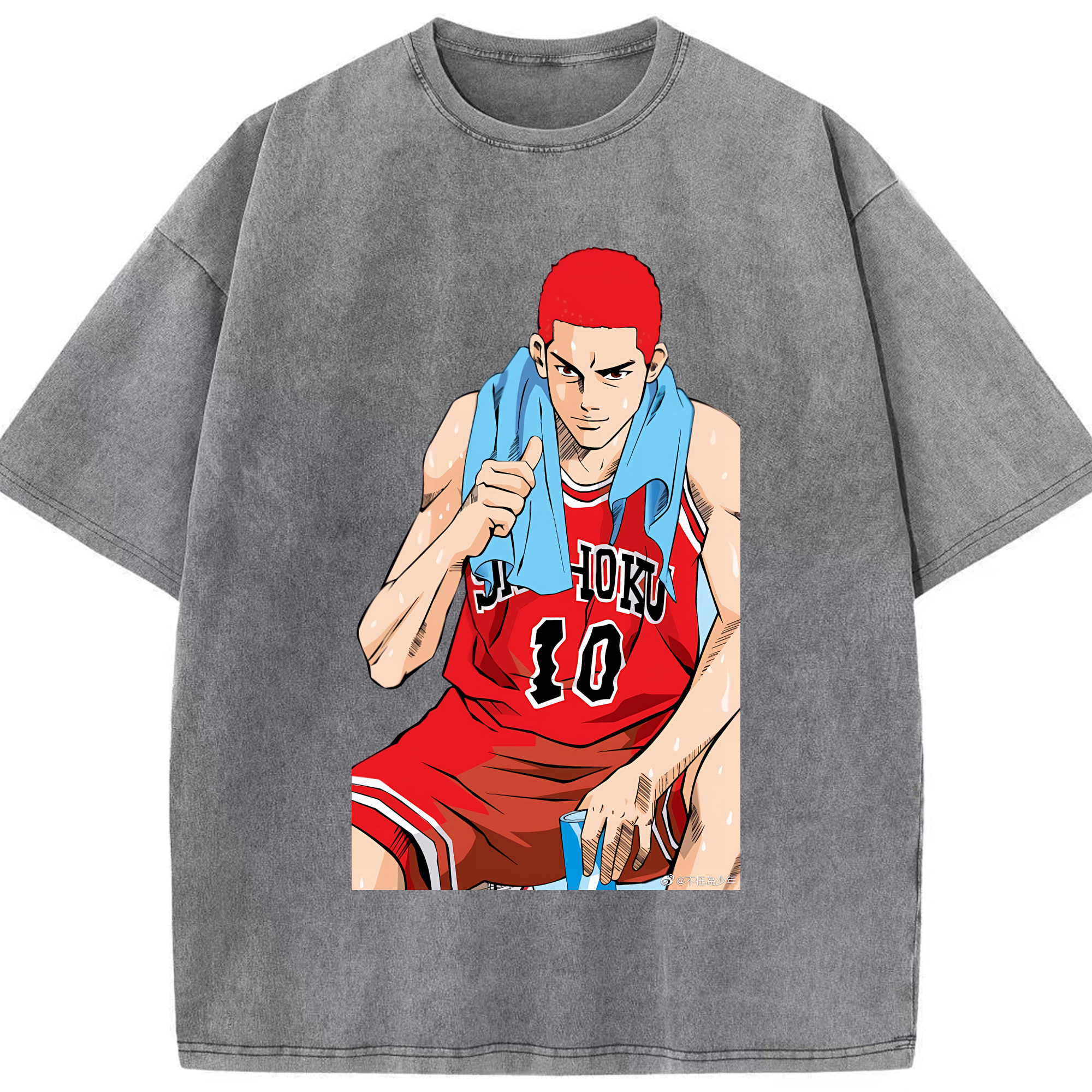 （画像用） SLAM DUNK／スラムダンク 綿100% ヴィンテージ風 半袖Tシャツ（フロントプリント）