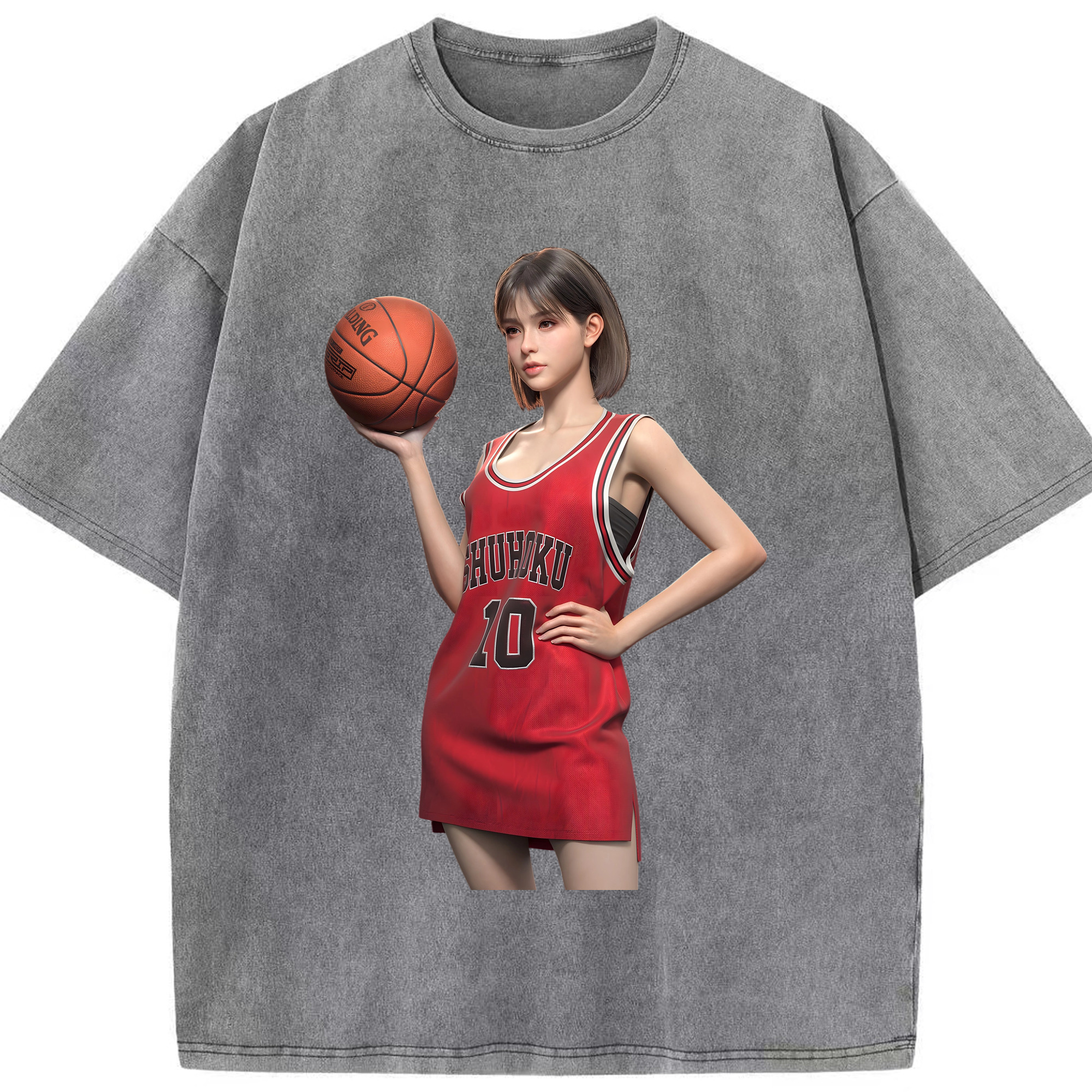 （画像用） SLAM DUNK／スラムダンク 綿100% ヴィンテージ風 半袖Tシャツ（フロントプリント）