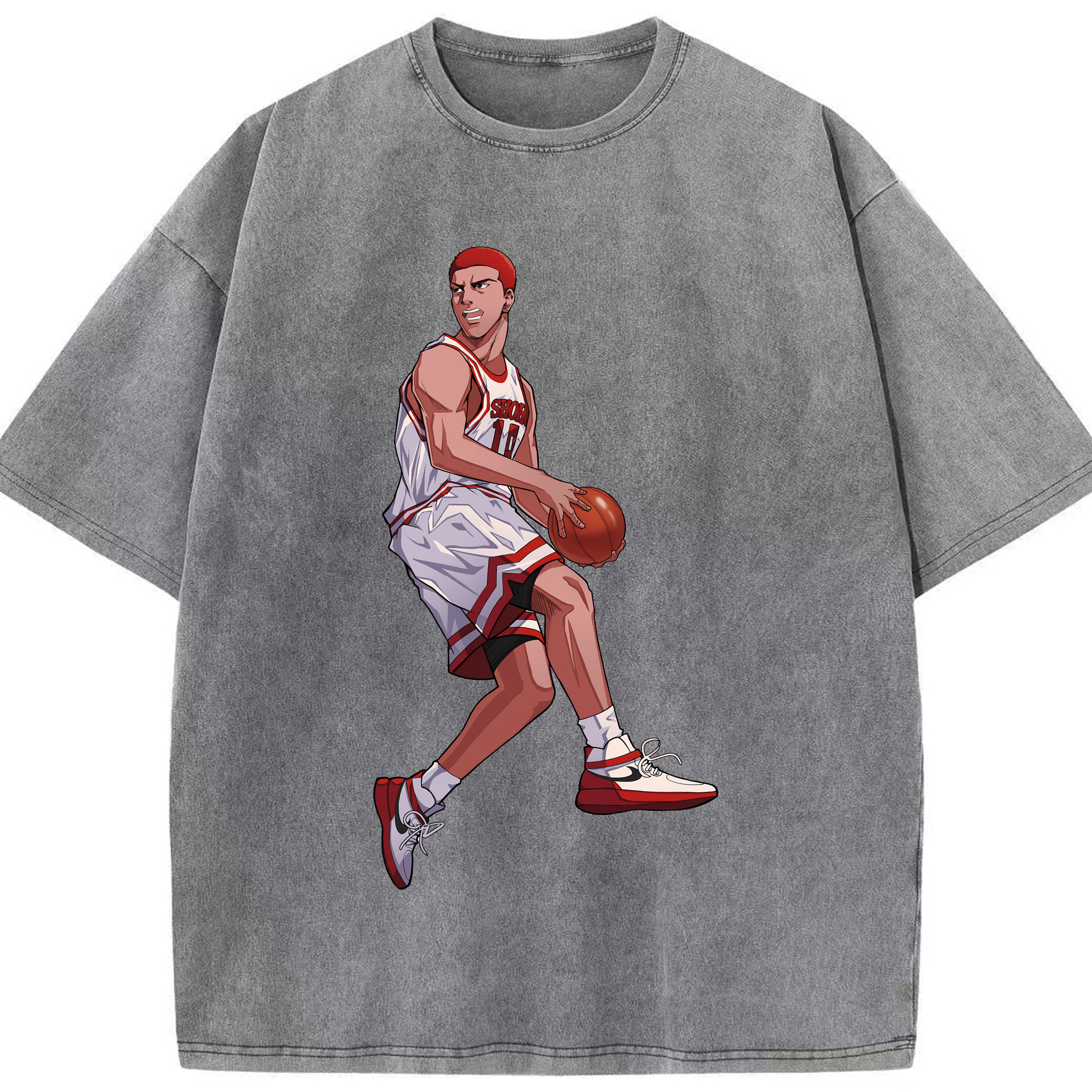（画像用） SLAM DUNK／スラムダンク 綿100% ヴィンテージ風 半袖Tシャツ（フロントプリント）