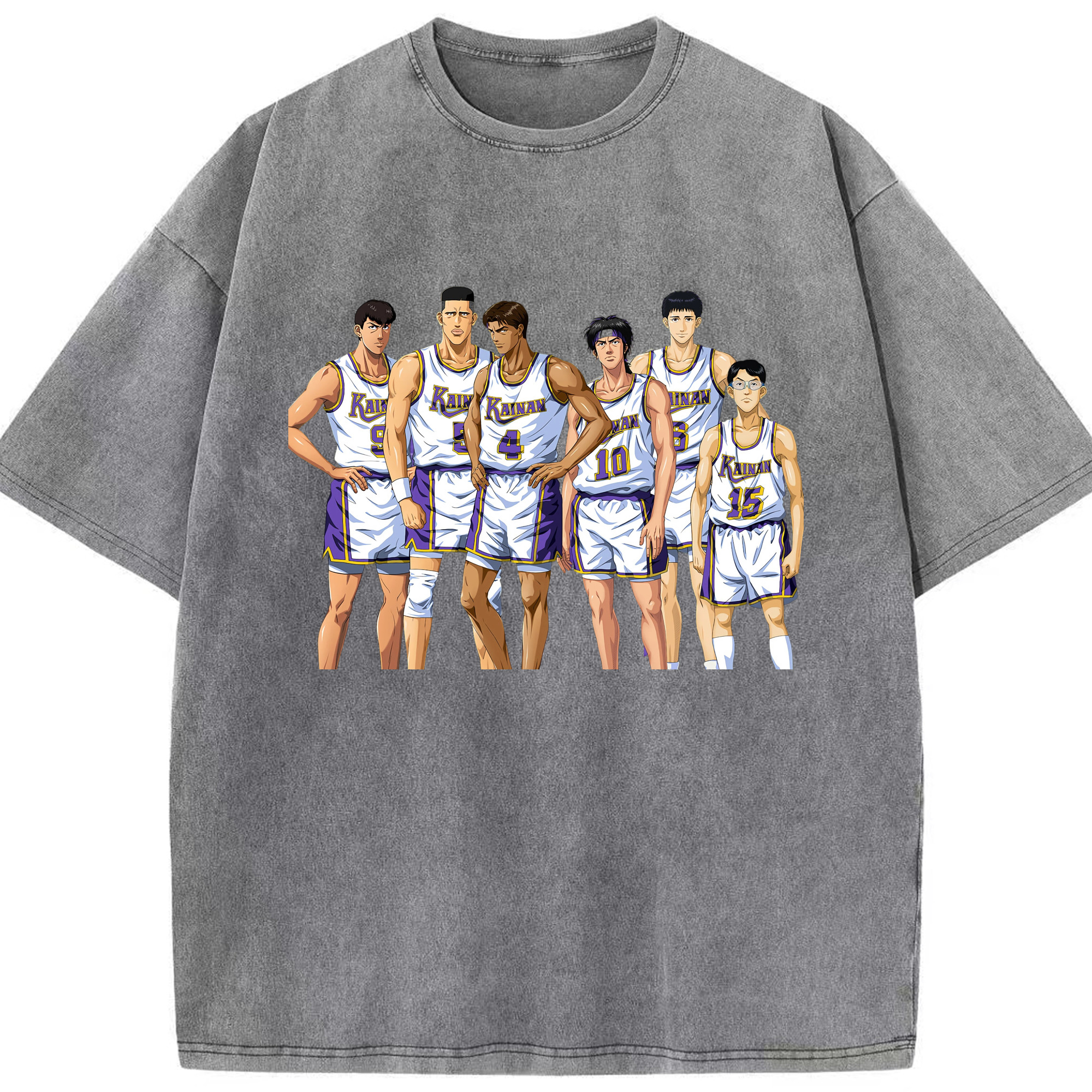 （画像用） SLAM DUNK／スラムダンク 綿100% ヴィンテージ風 半袖Tシャツ（フロントプリント）
