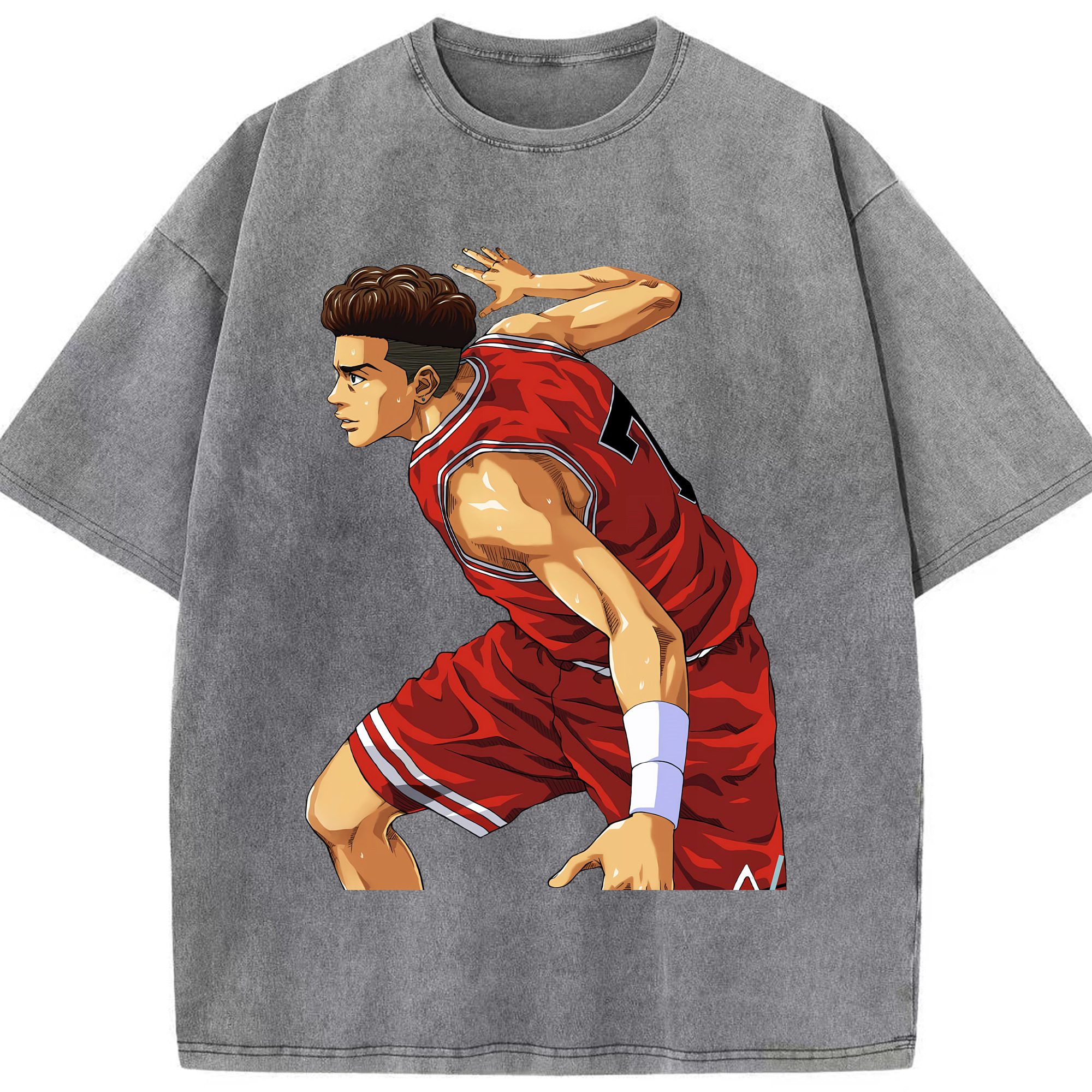 （画像用） SLAM DUNK／スラムダンク 綿100% ヴィンテージ風 半袖Tシャツ（フロントプリント）