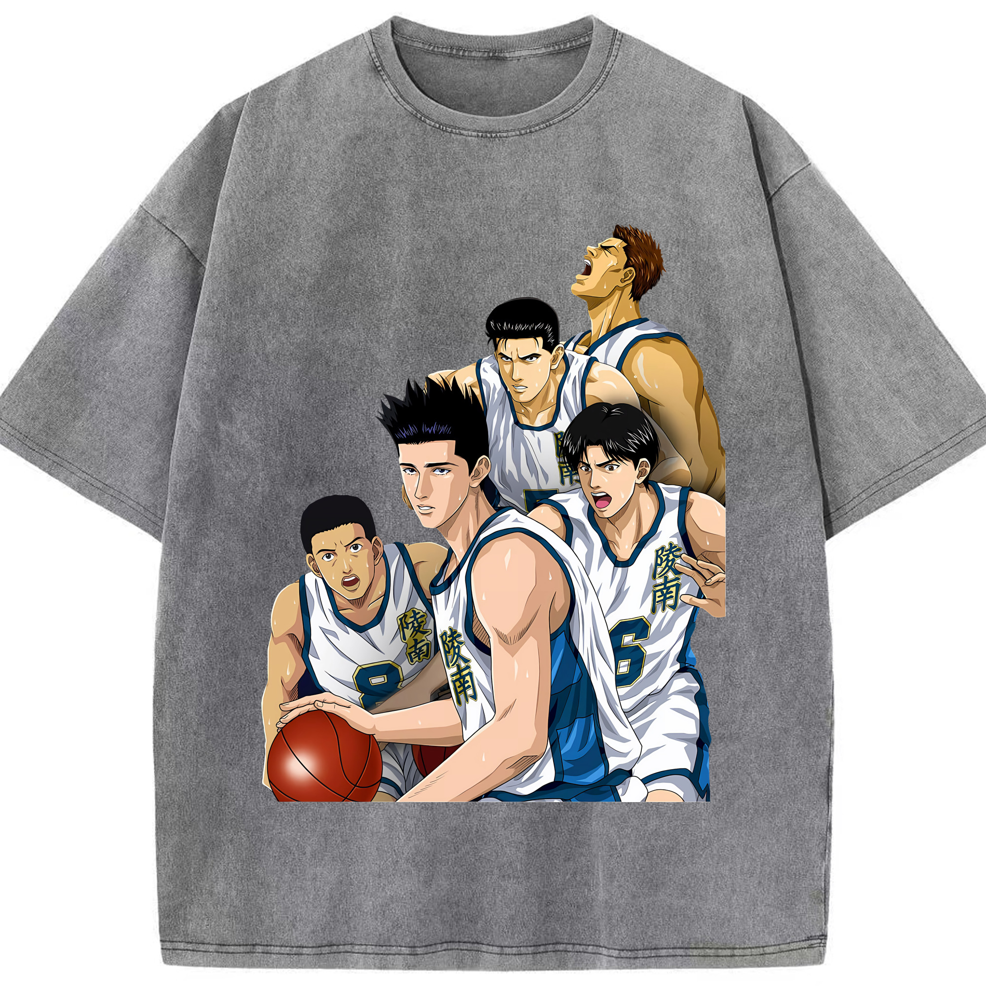 （画像用） SLAM DUNK／スラムダンク 綿100% ヴィンテージ風 半袖Tシャツ（フロントプリント）