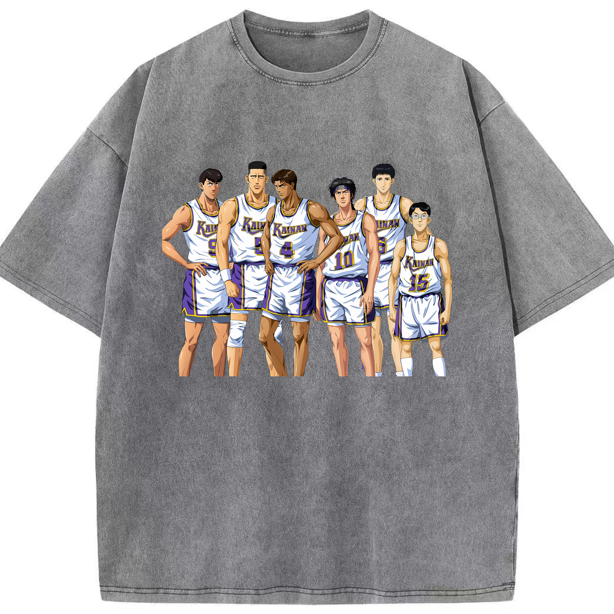 （画像用） SLAM DUNK／スラムダンク 綿100% ヴィンテージ風 半袖Tシャツ（フロントプリント）