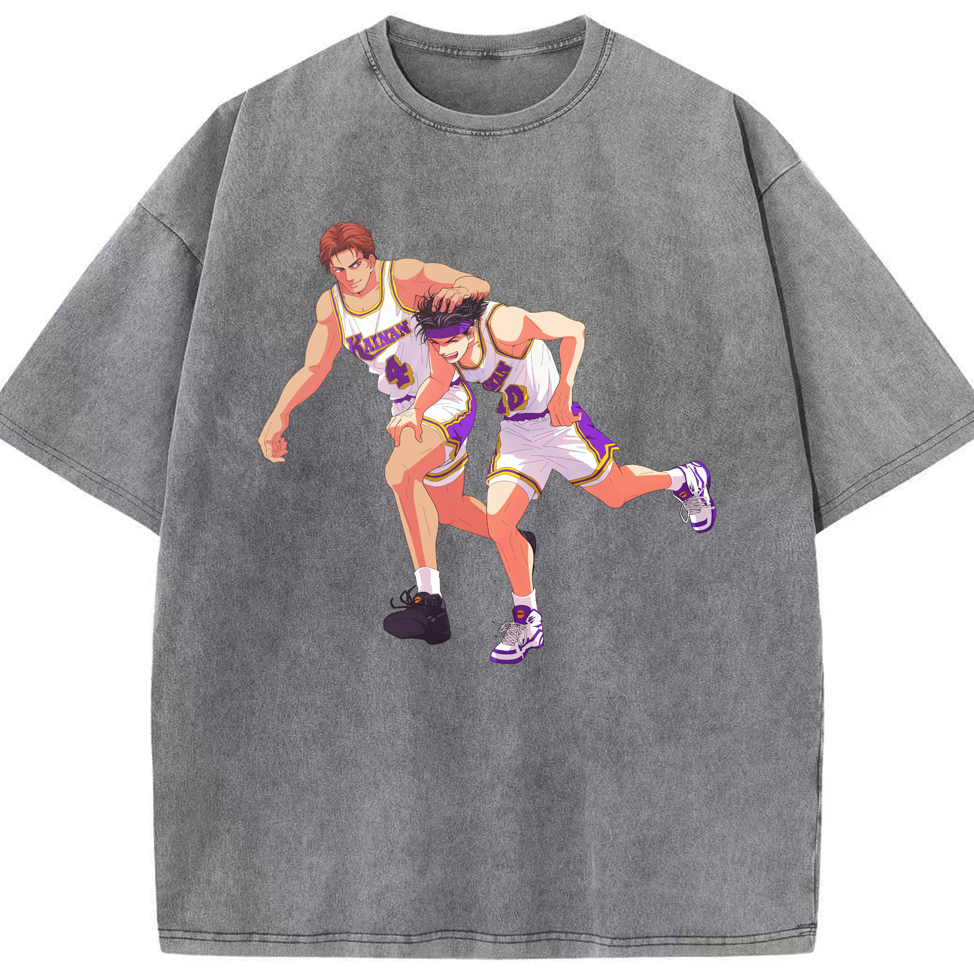（画像用） SLAM DUNK／スラムダンク 綿100% ヴィンテージ風 半袖Tシャツ（フロントプリント）