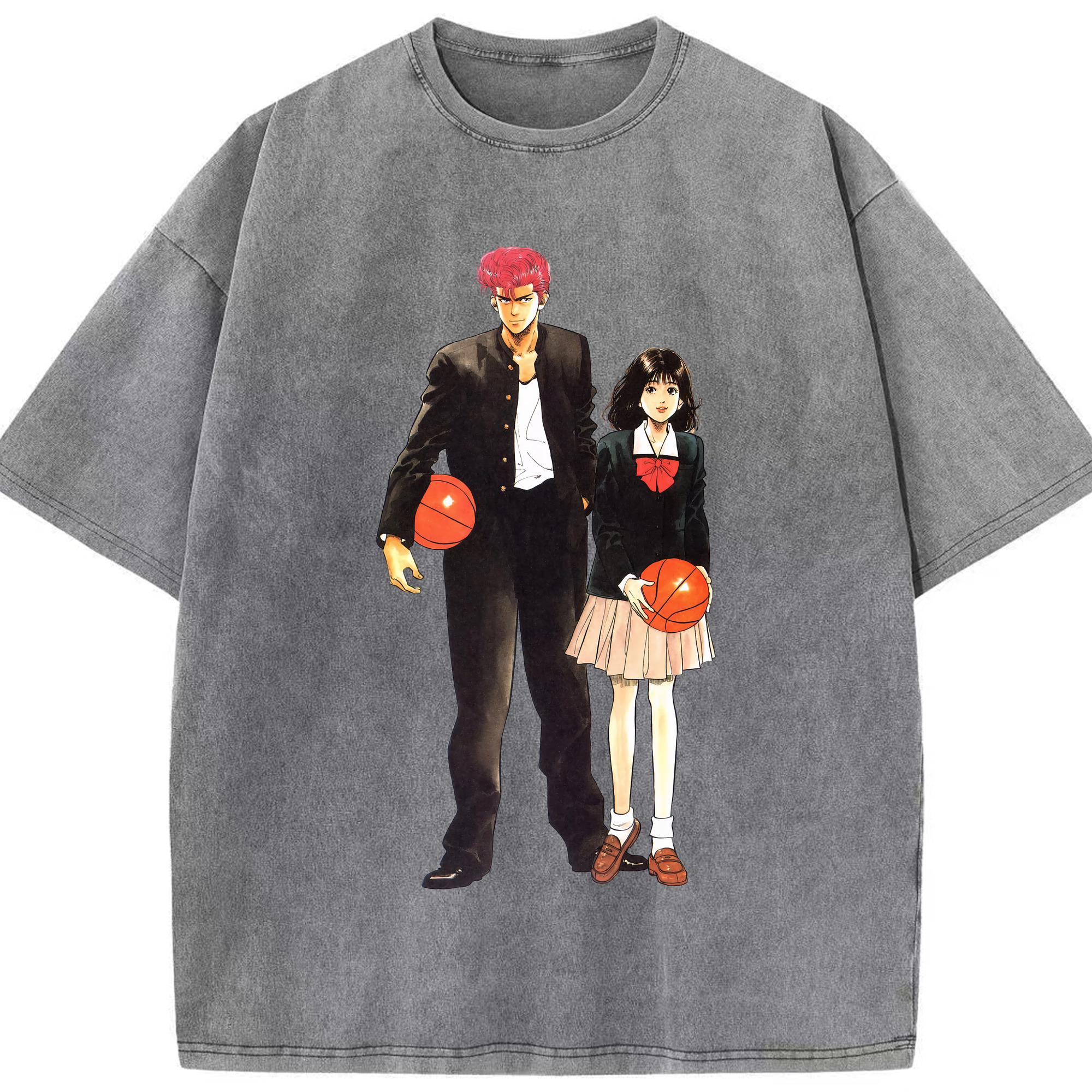 （画像用） SLAM DUNK／スラムダンク 綿100% ヴィンテージ風 半袖Tシャツ（フロントプリント）