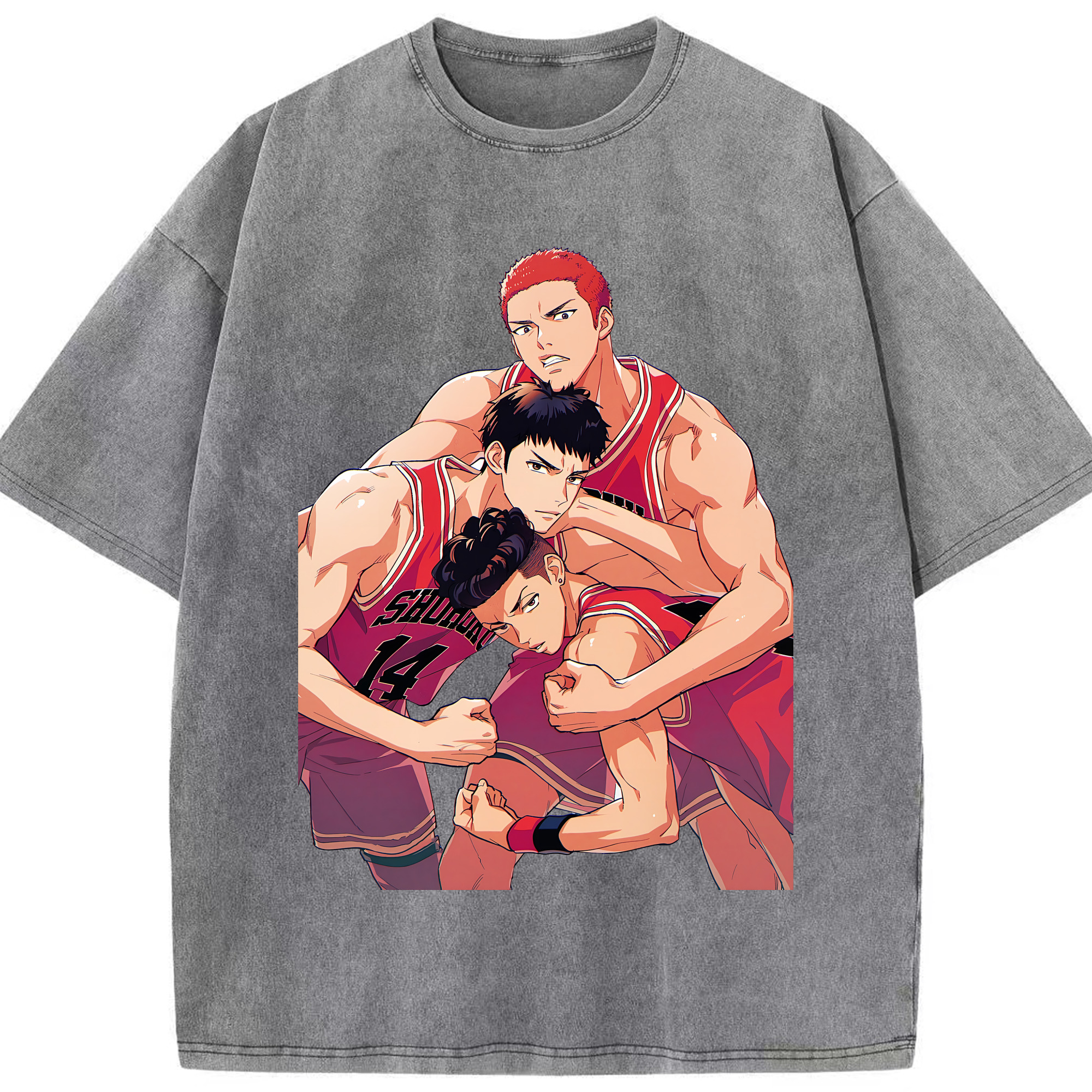 （画像用） SLAM DUNK／スラムダンク 綿100% ヴィンテージ風 半袖Tシャツ（フロントプリント）