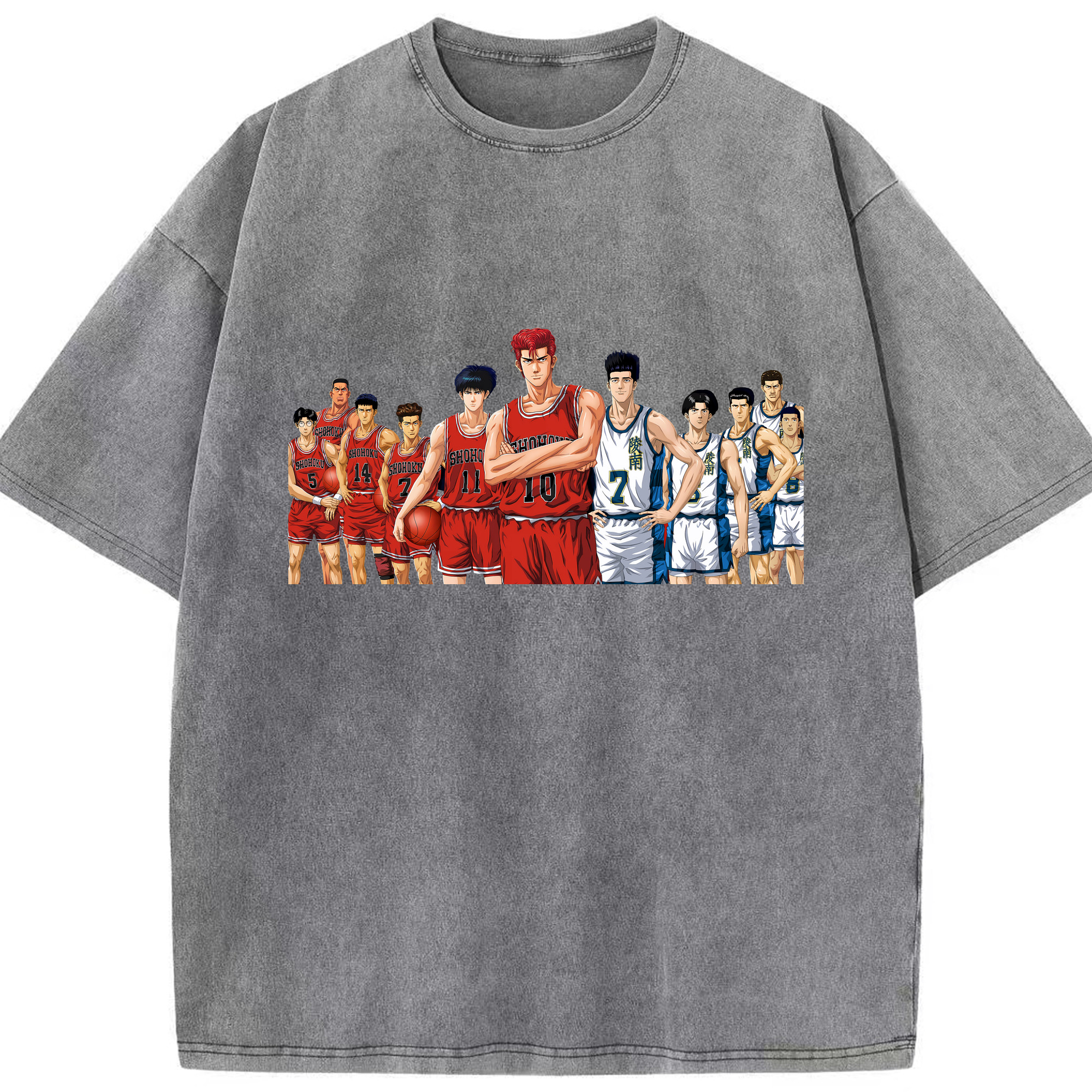 （画像用） SLAM DUNK／スラムダンク 綿100% ヴィンテージ風 半袖Tシャツ（フロントプリント）