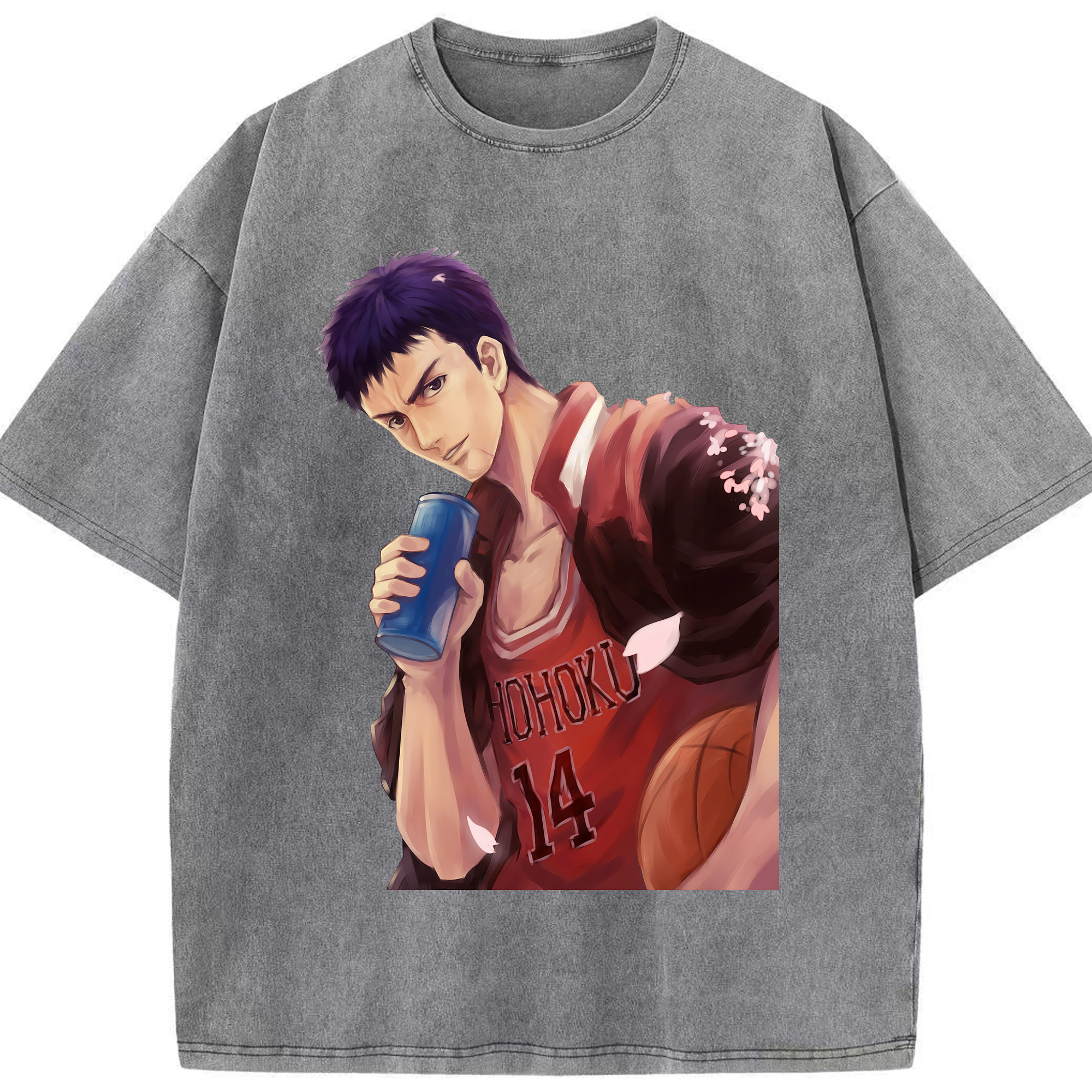 （画像用） SLAM DUNK／スラムダンク 綿100% ヴィンテージ風 半袖Tシャツ（フロントプリント）