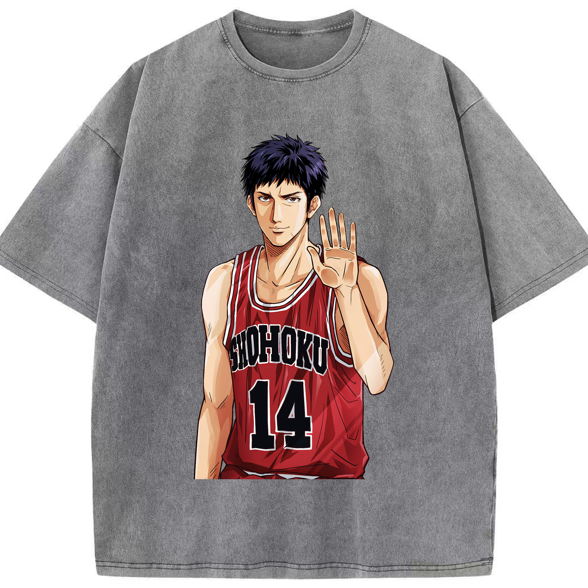 （画像用） SLAM DUNK／スラムダンク 綿100% ヴィンテージ風 半袖Tシャツ（フロントプリント）