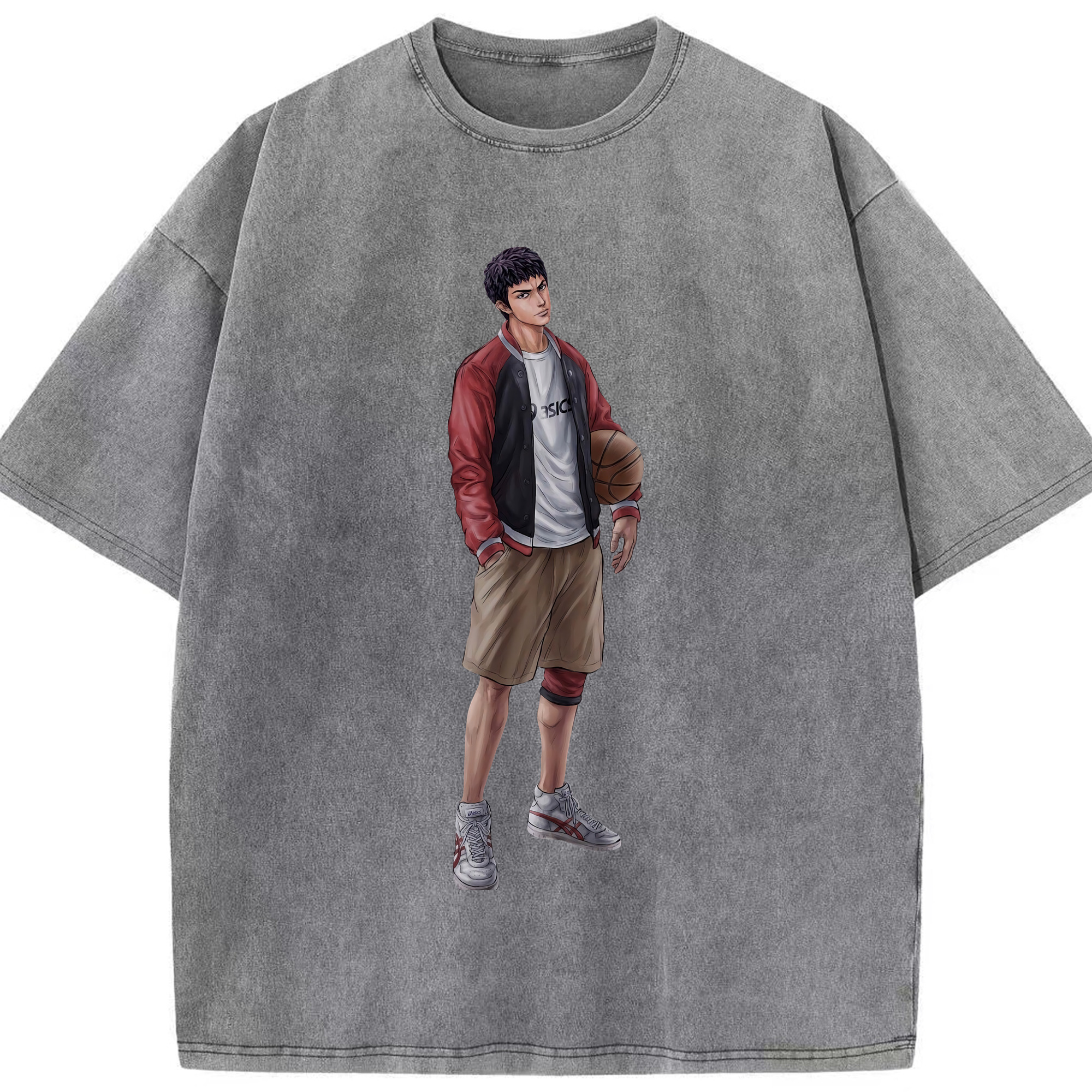 （画像用） SLAM DUNK／スラムダンク 綿100% ヴィンテージ風 半袖Tシャツ（フロントプリント）