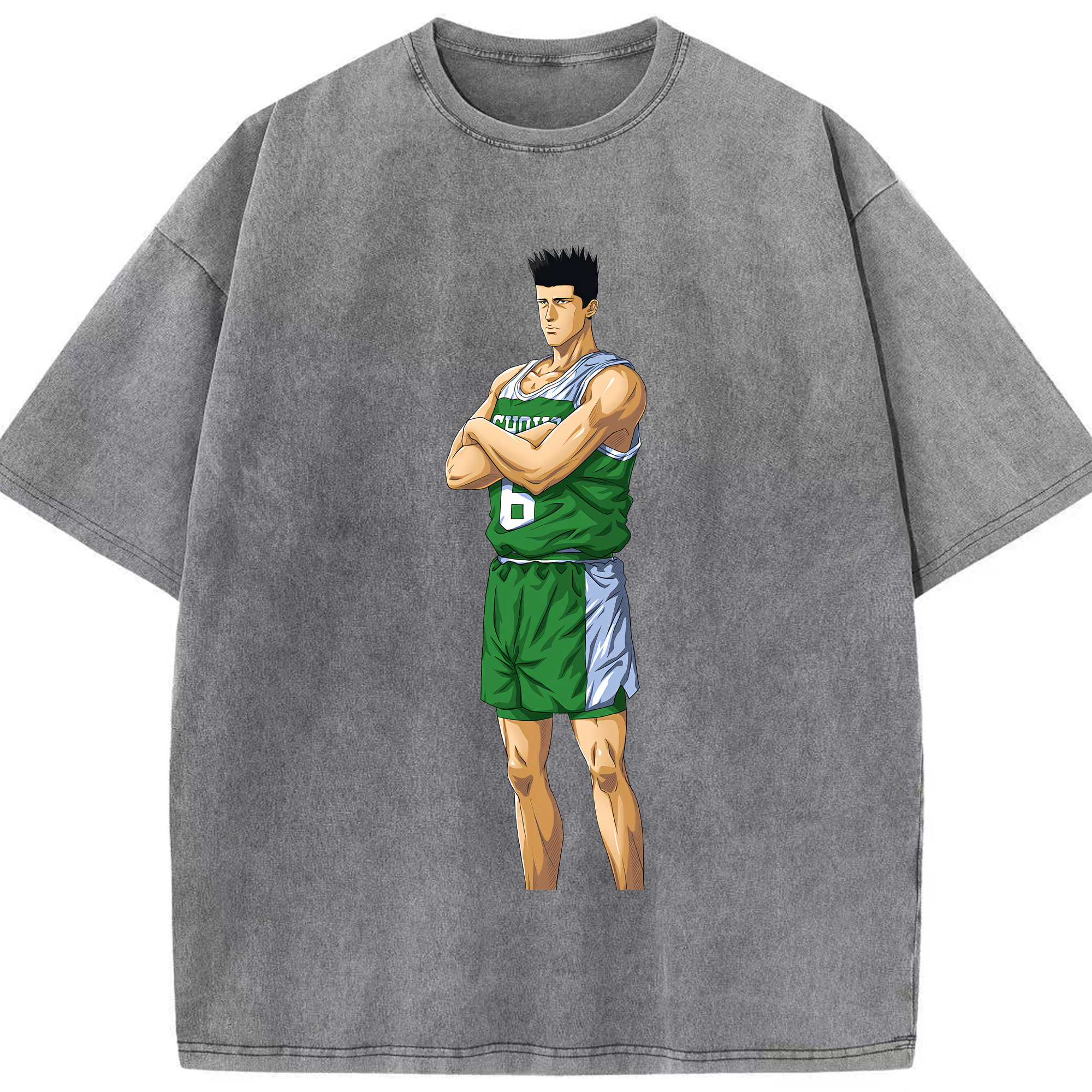 （画像用） SLAM DUNK／スラムダンク 綿100% ヴィンテージ風 半袖Tシャツ（フロントプリント）