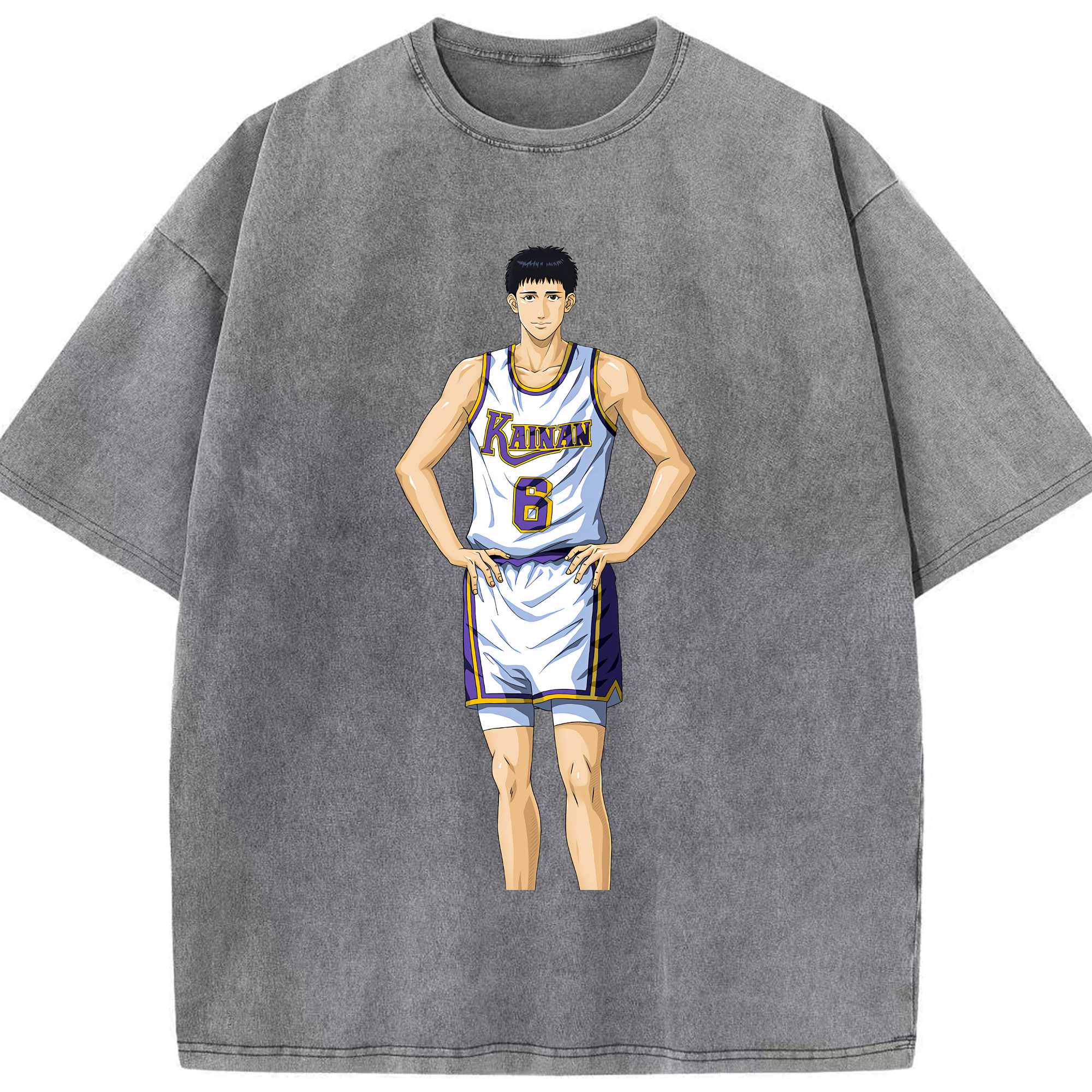 （画像用） SLAM DUNK／スラムダンク 綿100% ヴィンテージ風 半袖Tシャツ（フロントプリント）