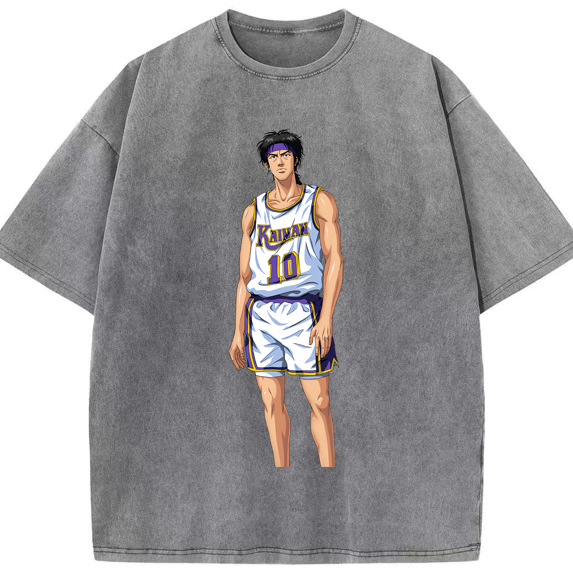 （画像用） SLAM DUNK／スラムダンク 綿100% ヴィンテージ風 半袖Tシャツ（フロントプリント）