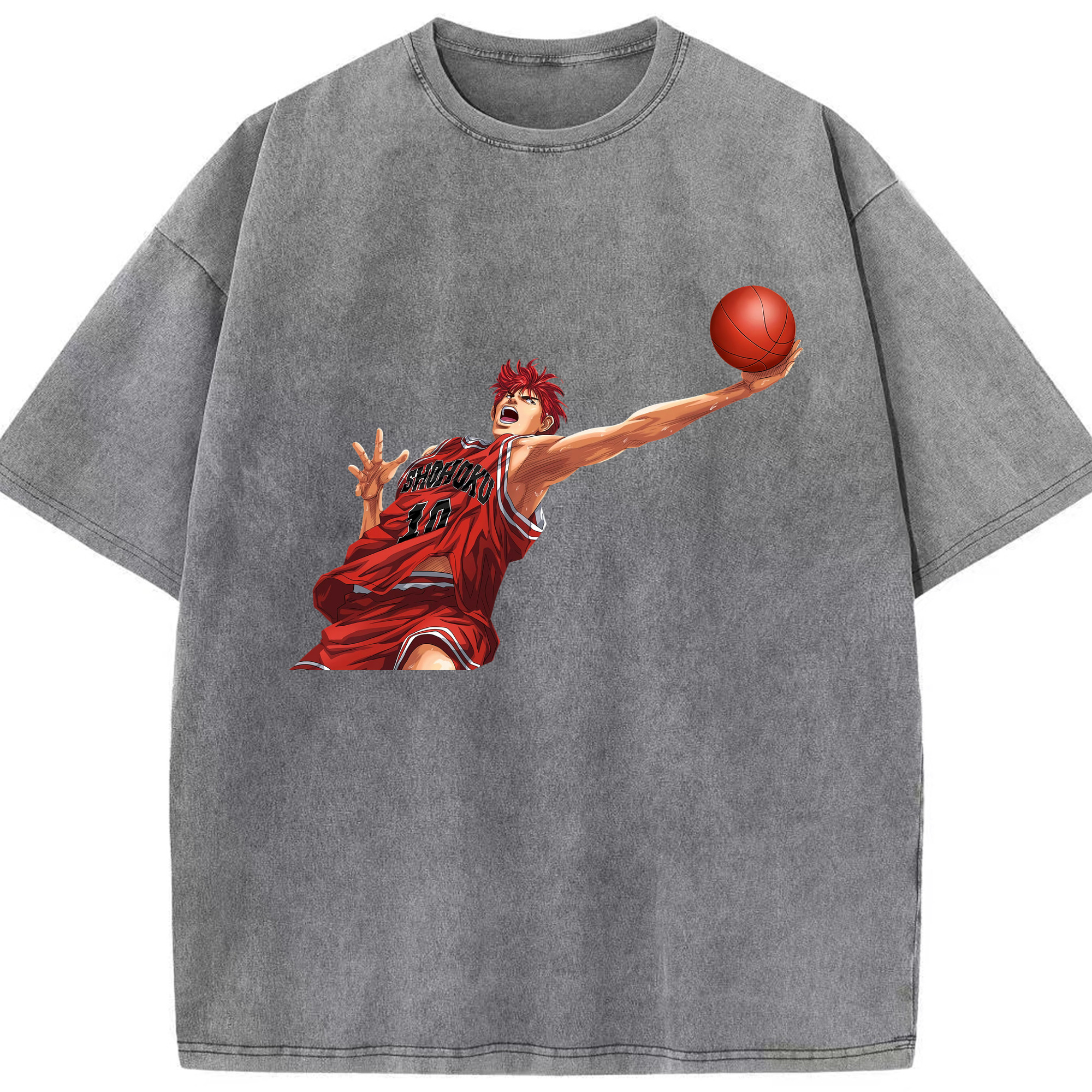 （画像用） SLAM DUNK／スラムダンク 綿100% ヴィンテージ風 半袖Tシャツ（フロントプリント）