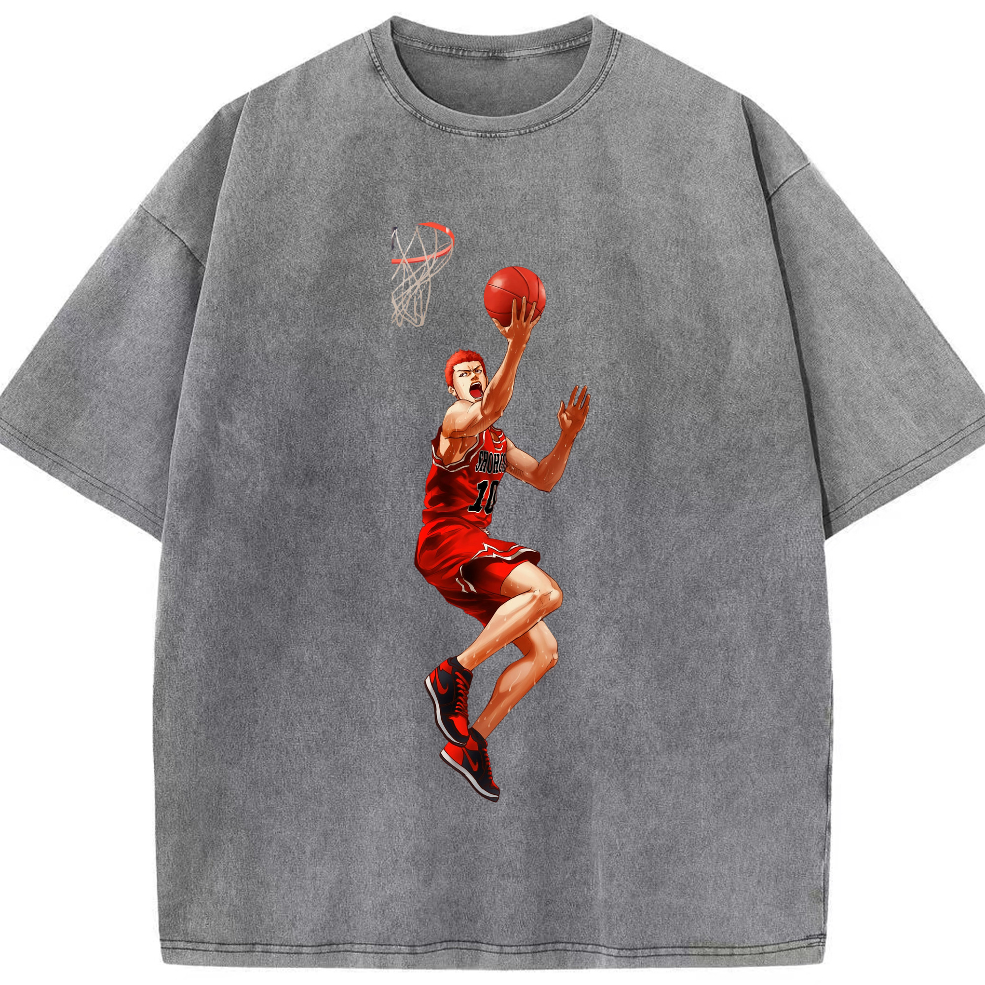 （画像用） SLAM DUNK／スラムダンク 綿100% ヴィンテージ風 半袖Tシャツ（フロントプリント）
