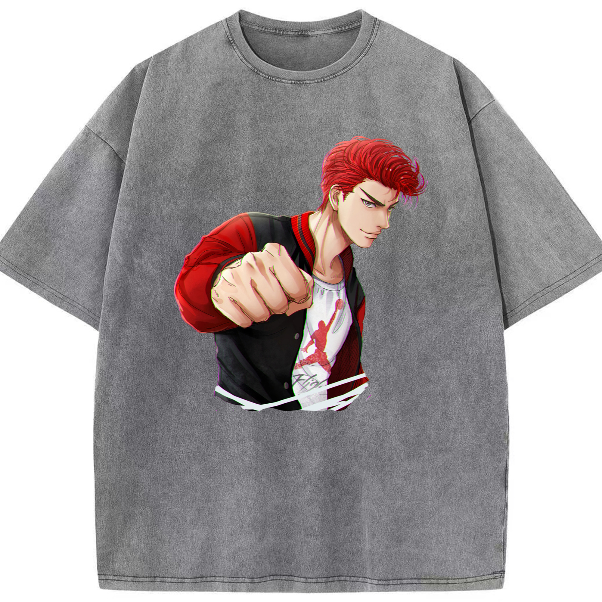 （画像用） SLAM DUNK／スラムダンク 綿100% ヴィンテージ風 半袖Tシャツ（フロントプリント）
