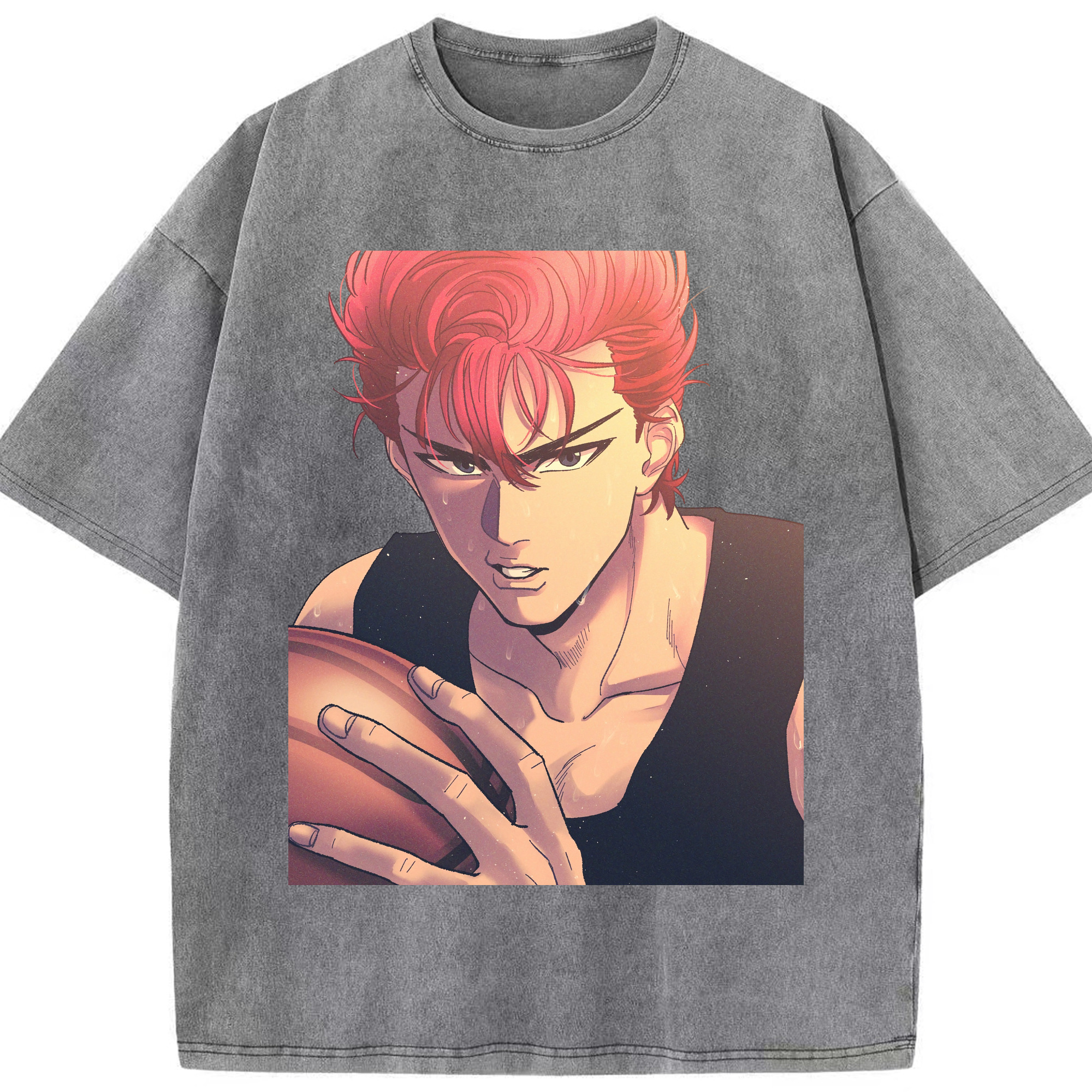 （画像用） SLAM DUNK／スラムダンク 綿100% ヴィンテージ風 半袖Tシャツ（フロントプリント）