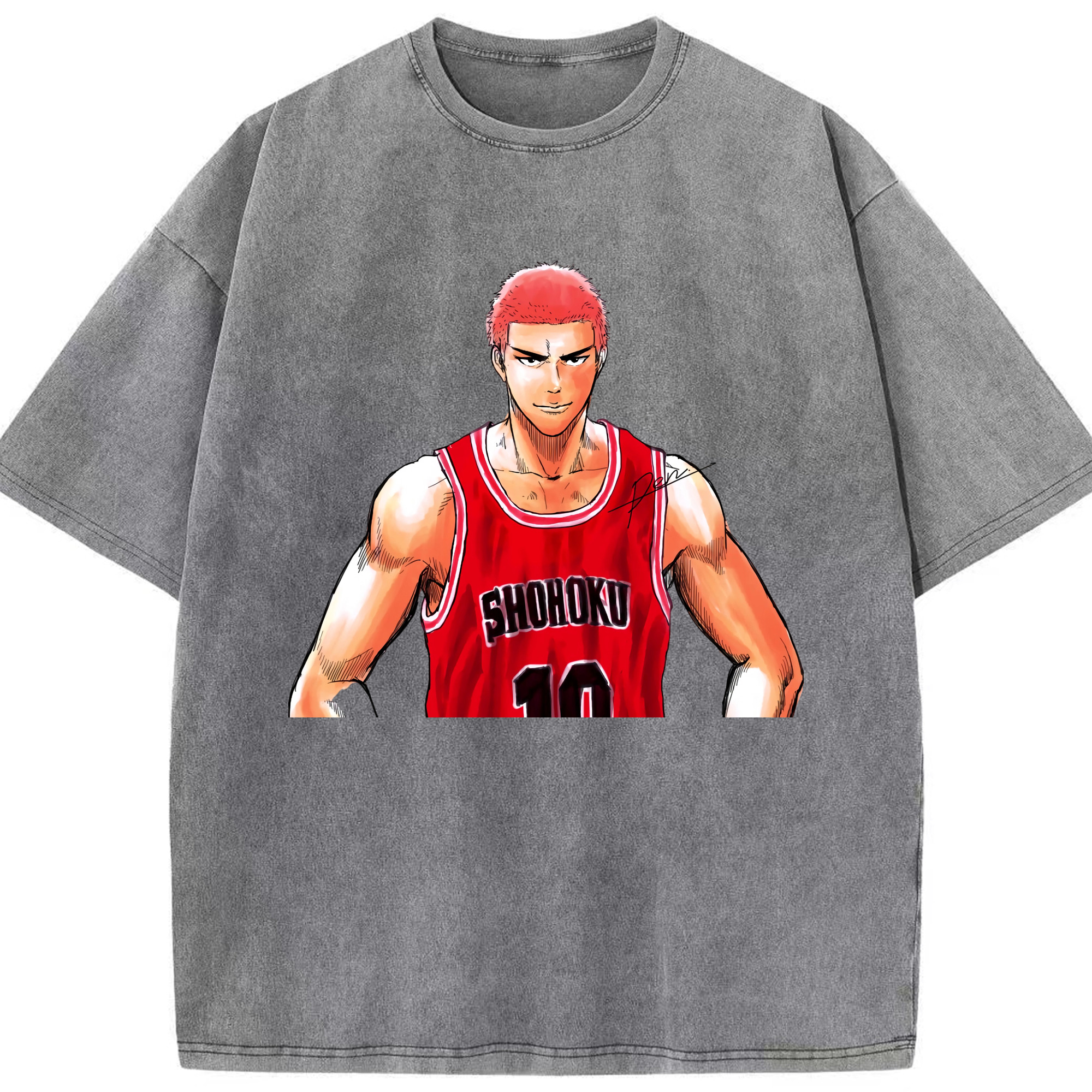 （画像用） SLAM DUNK／スラムダンク 綿100% ヴィンテージ風 半袖Tシャツ（フロントプリント）