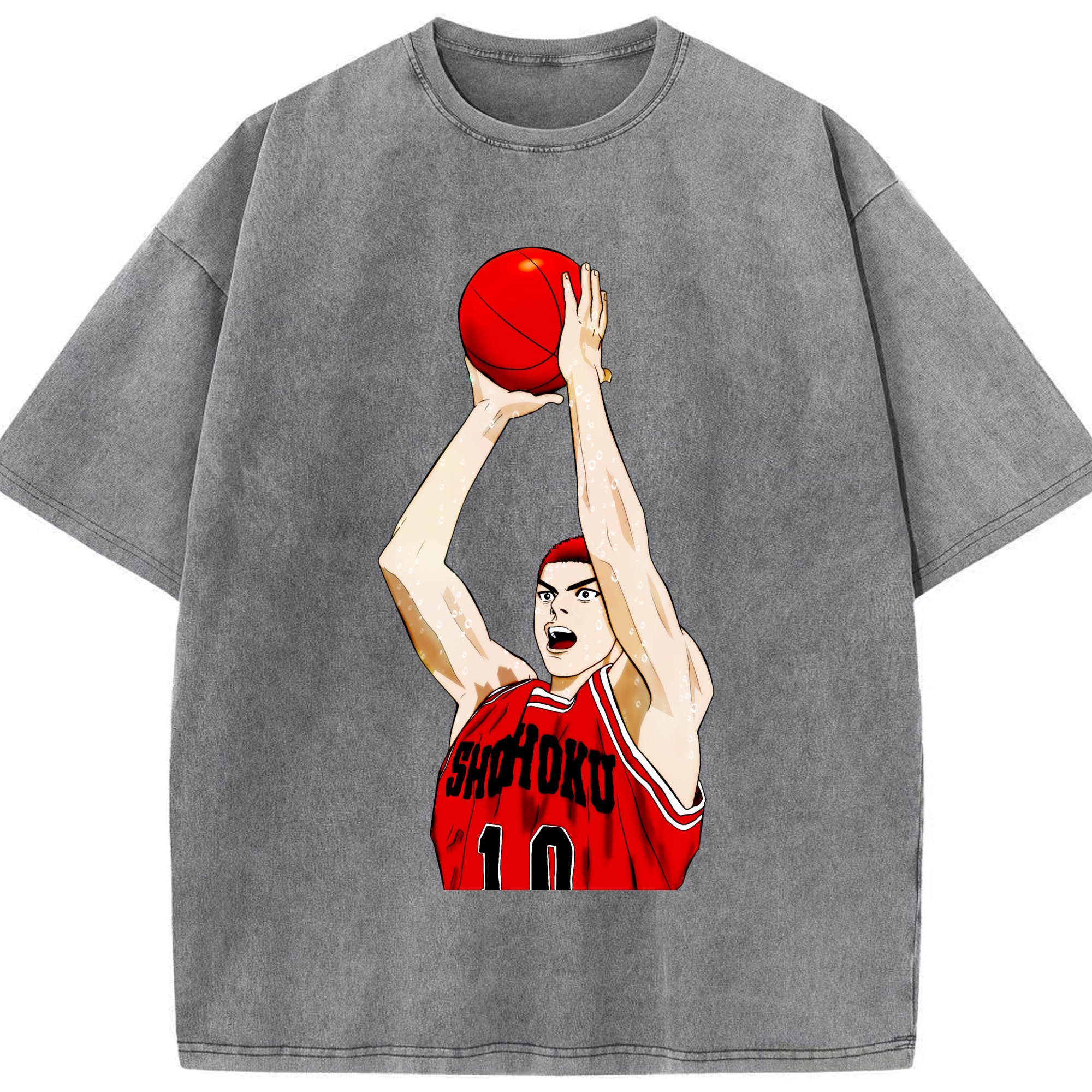 （画像用） SLAM DUNK／スラムダンク 綿100% ヴィンテージ風 半袖Tシャツ（フロントプリント）