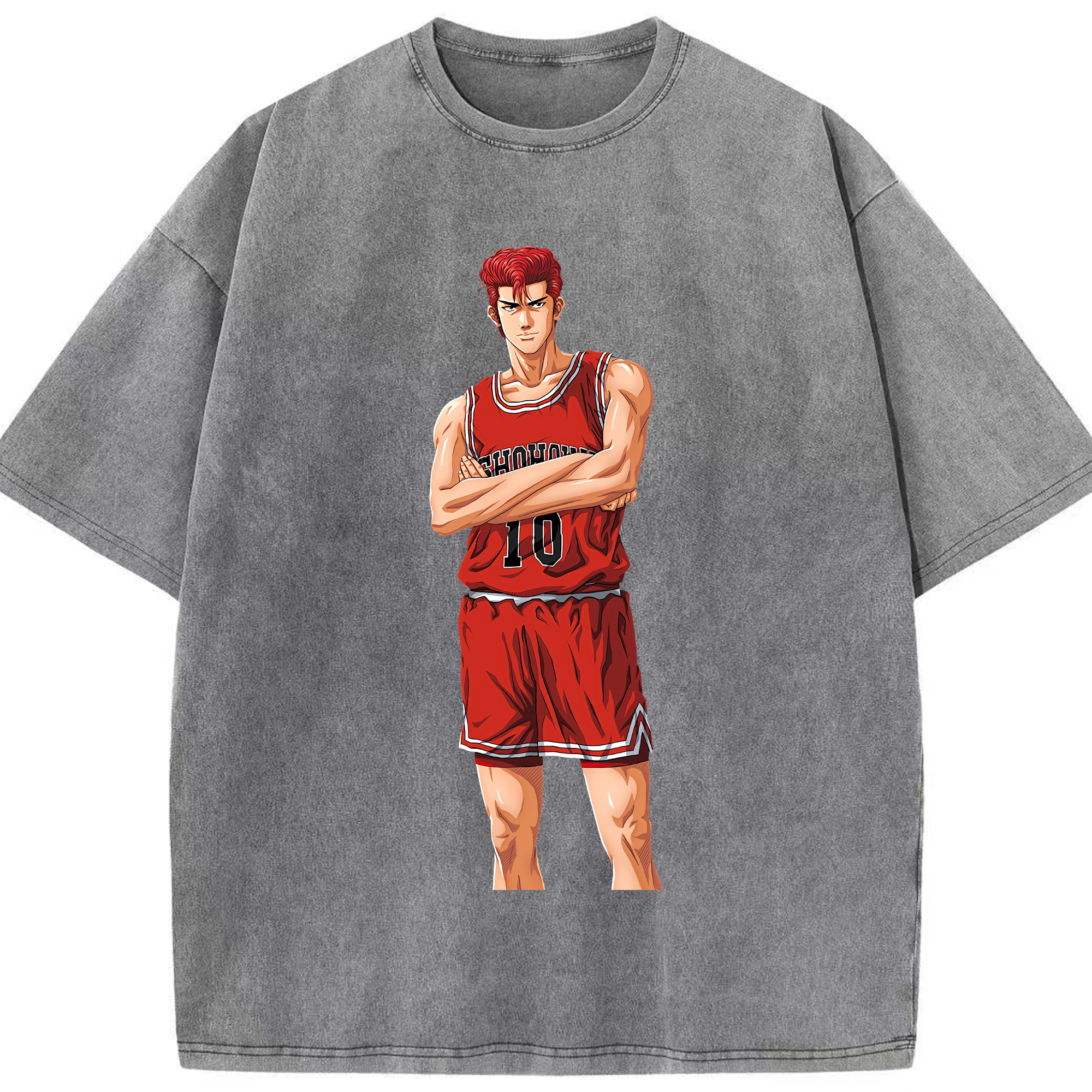 （画像用） SLAM DUNK／スラムダンク 綿100% ヴィンテージ風 半袖Tシャツ（フロントプリント）