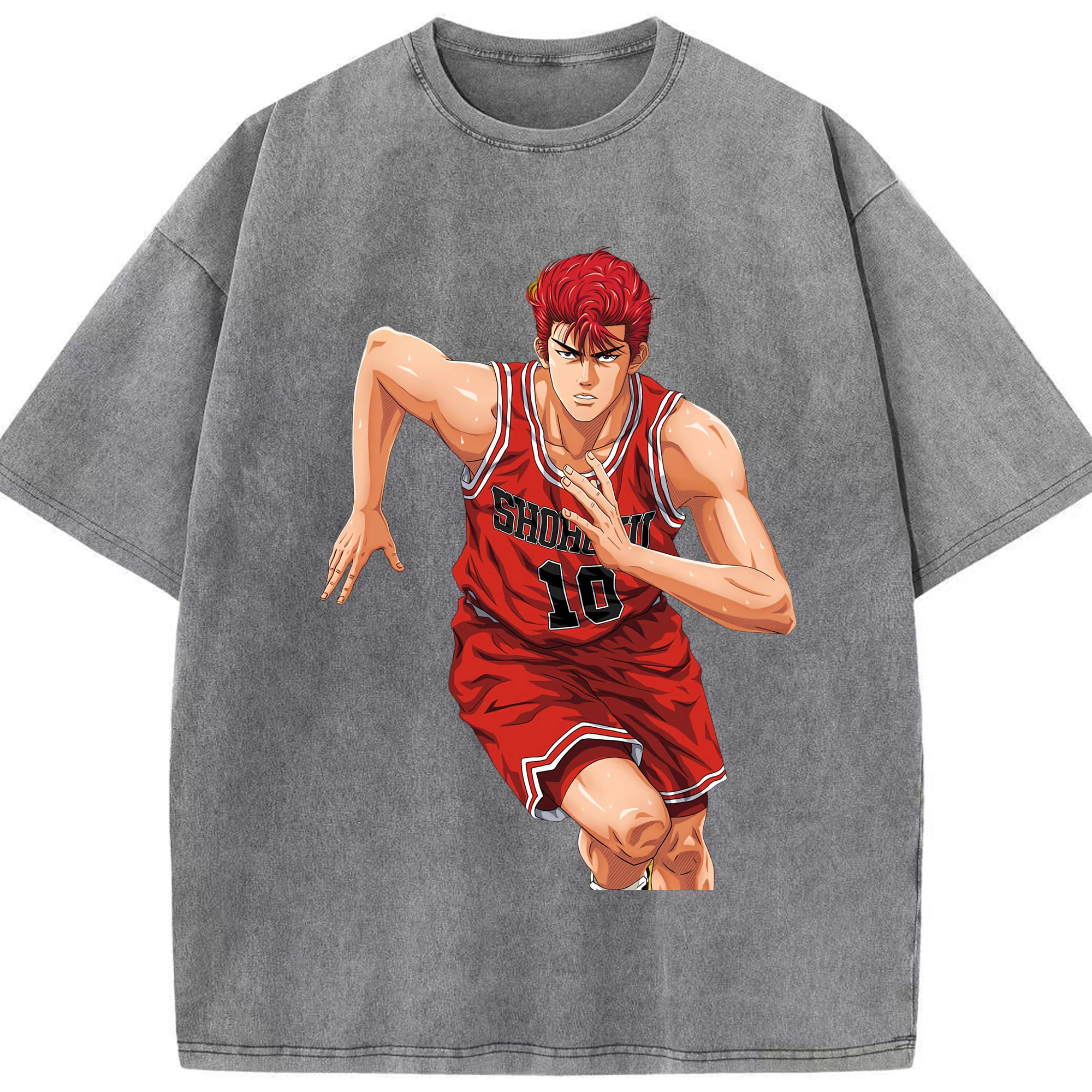 （画像用） SLAM DUNK／スラムダンク 綿100% ヴィンテージ風 半袖Tシャツ（フロントプリント）
