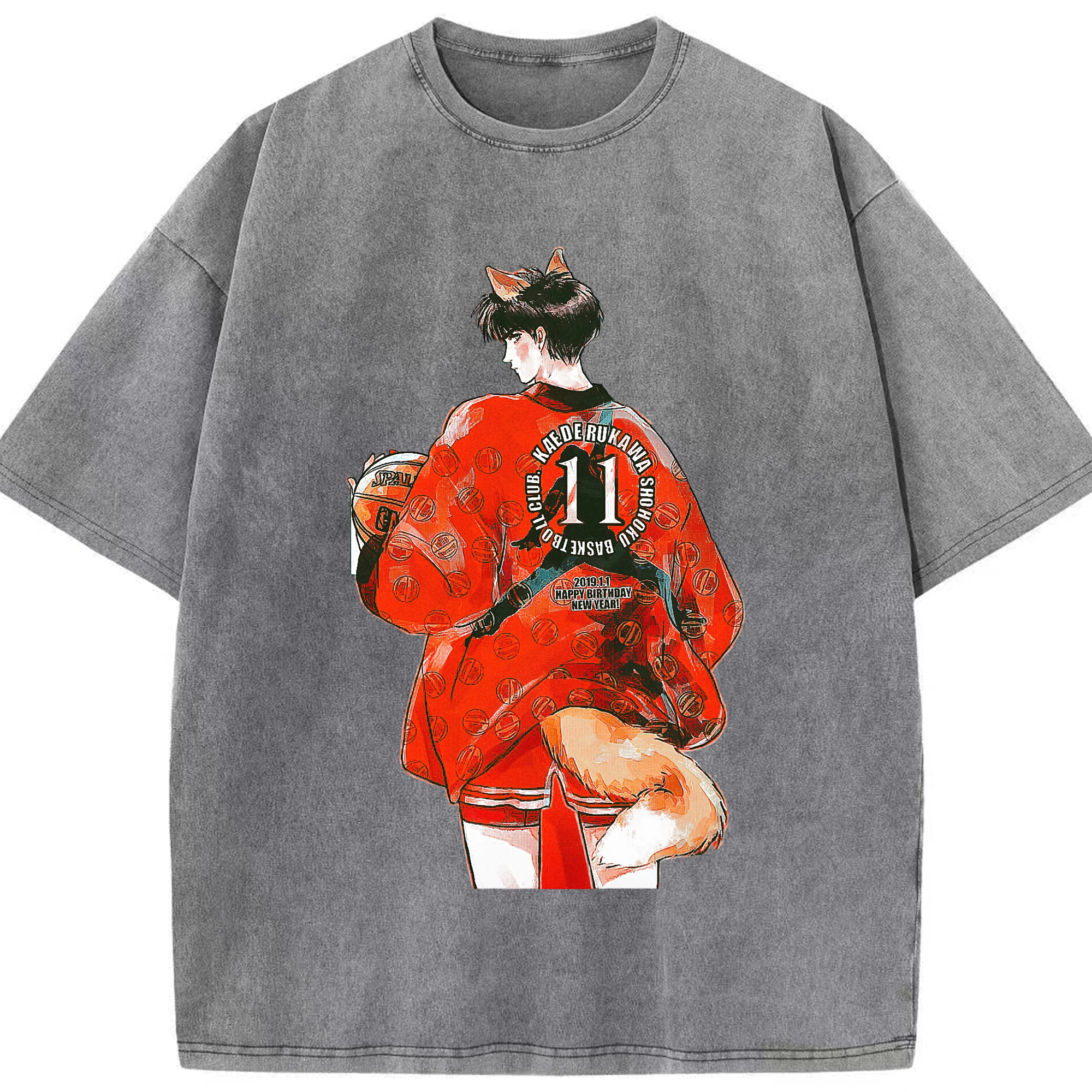 （画像用） SLAM DUNK／スラムダンク 綿100% ヴィンテージ風 半袖Tシャツ（フロントプリント）