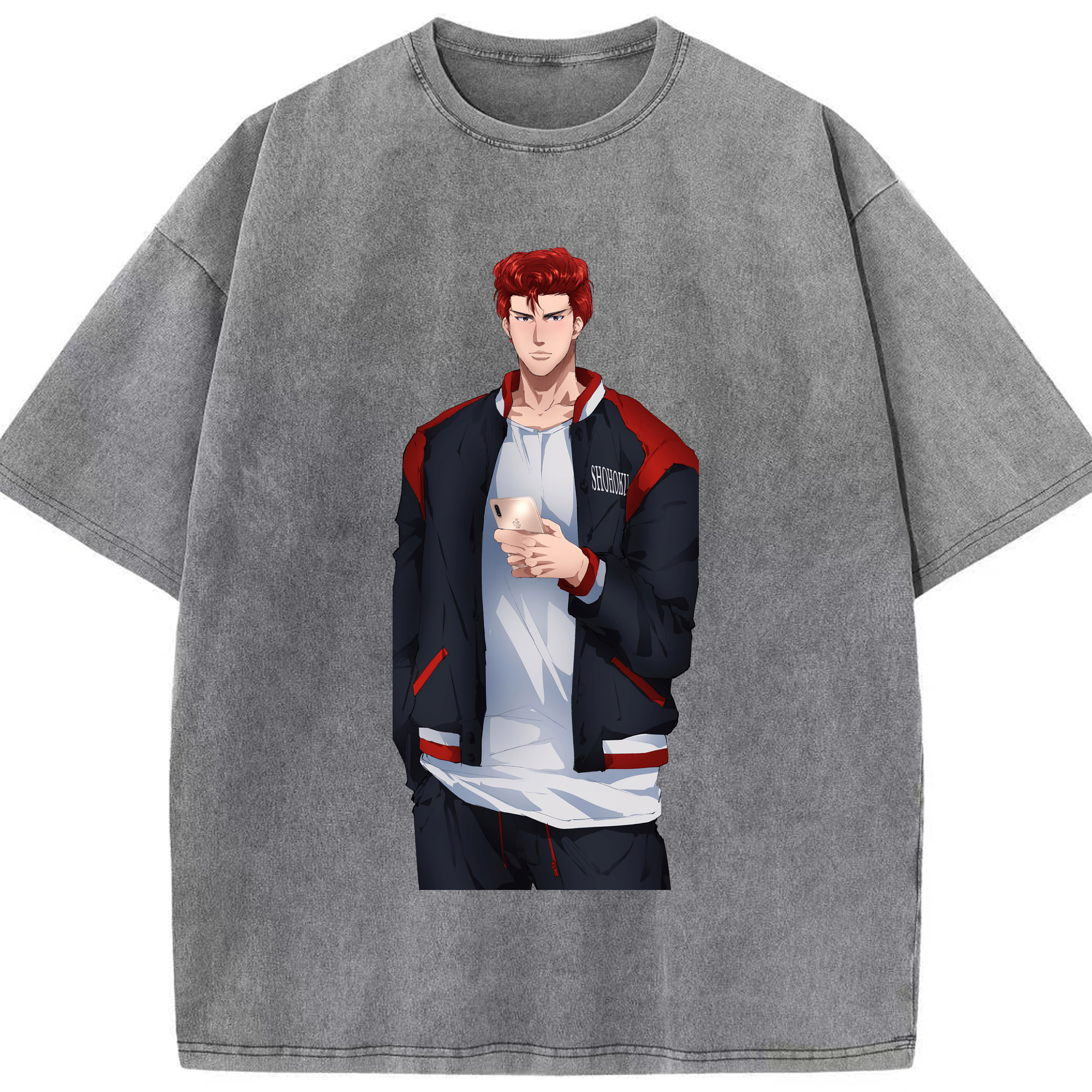 （画像用） SLAM DUNK／スラムダンク 綿100% ヴィンテージ風 半袖Tシャツ（フロントプリント）