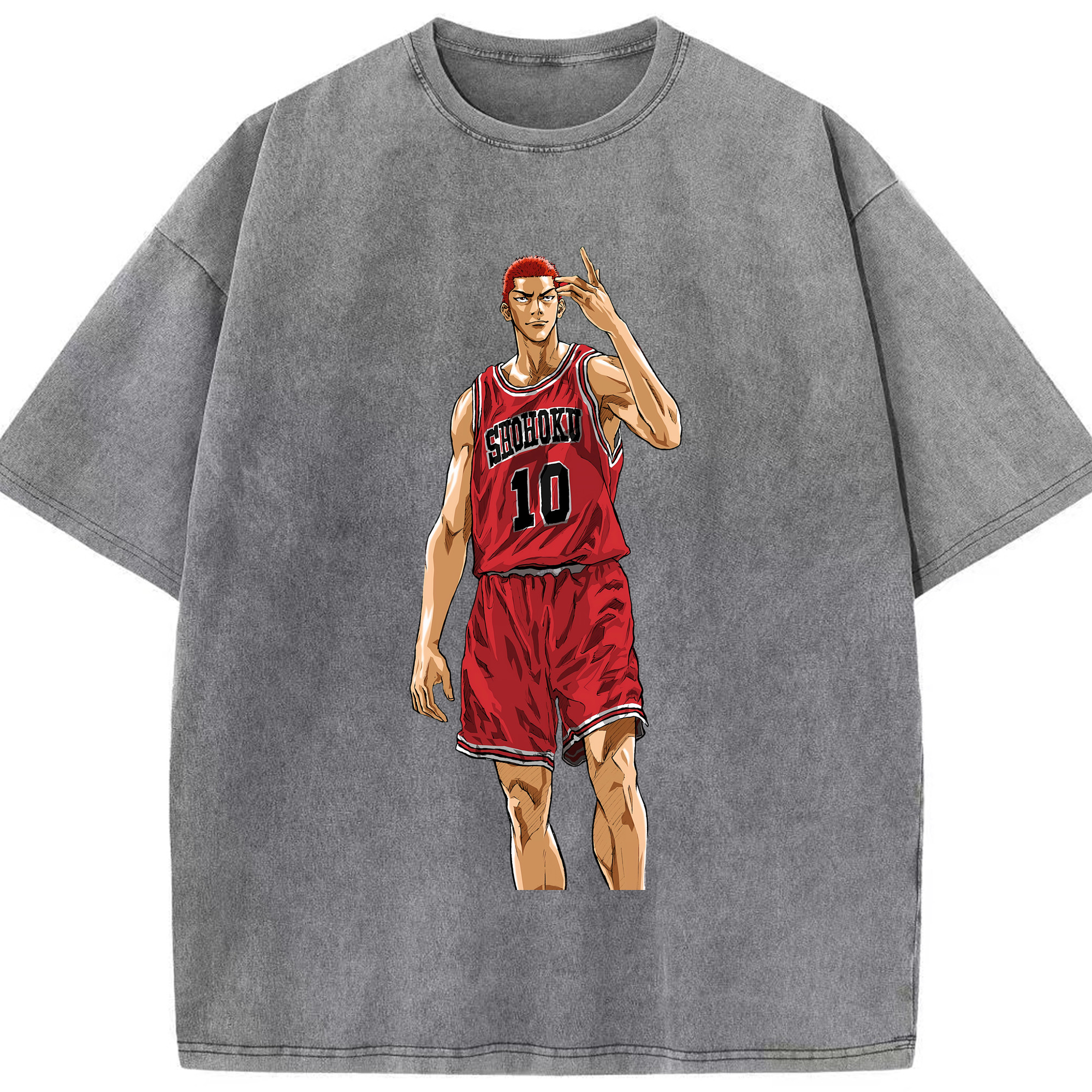 （画像用） SLAM DUNK／スラムダンク 綿100% ヴィンテージ風 半袖Tシャツ（フロントプリント）