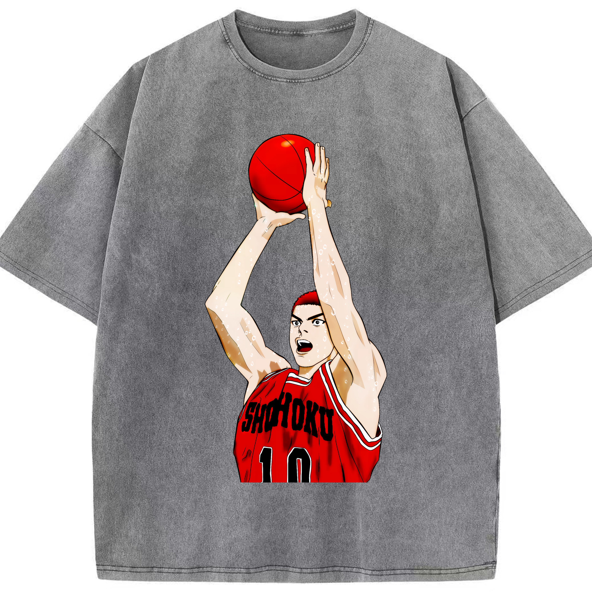（画像用） SLAM DUNK／スラムダンク 綿100% ヴィンテージ風 半袖Tシャツ（フロントプリント）