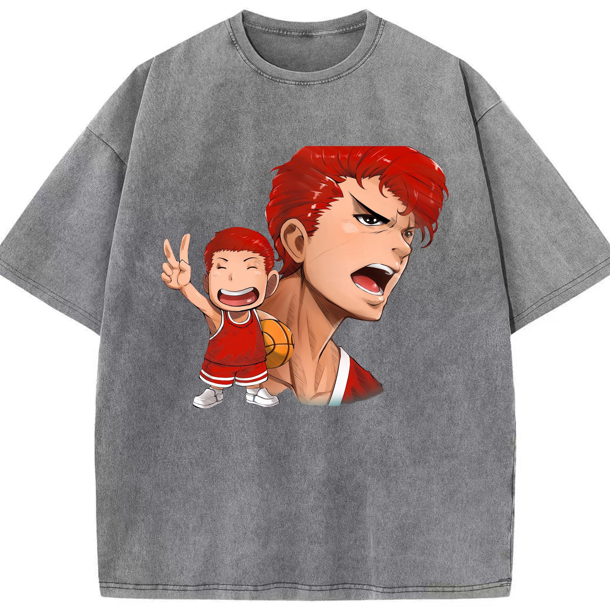 （画像用） SLAM DUNK／スラムダンク 綿100% ヴィンテージ風 半袖Tシャツ（フロントプリント）