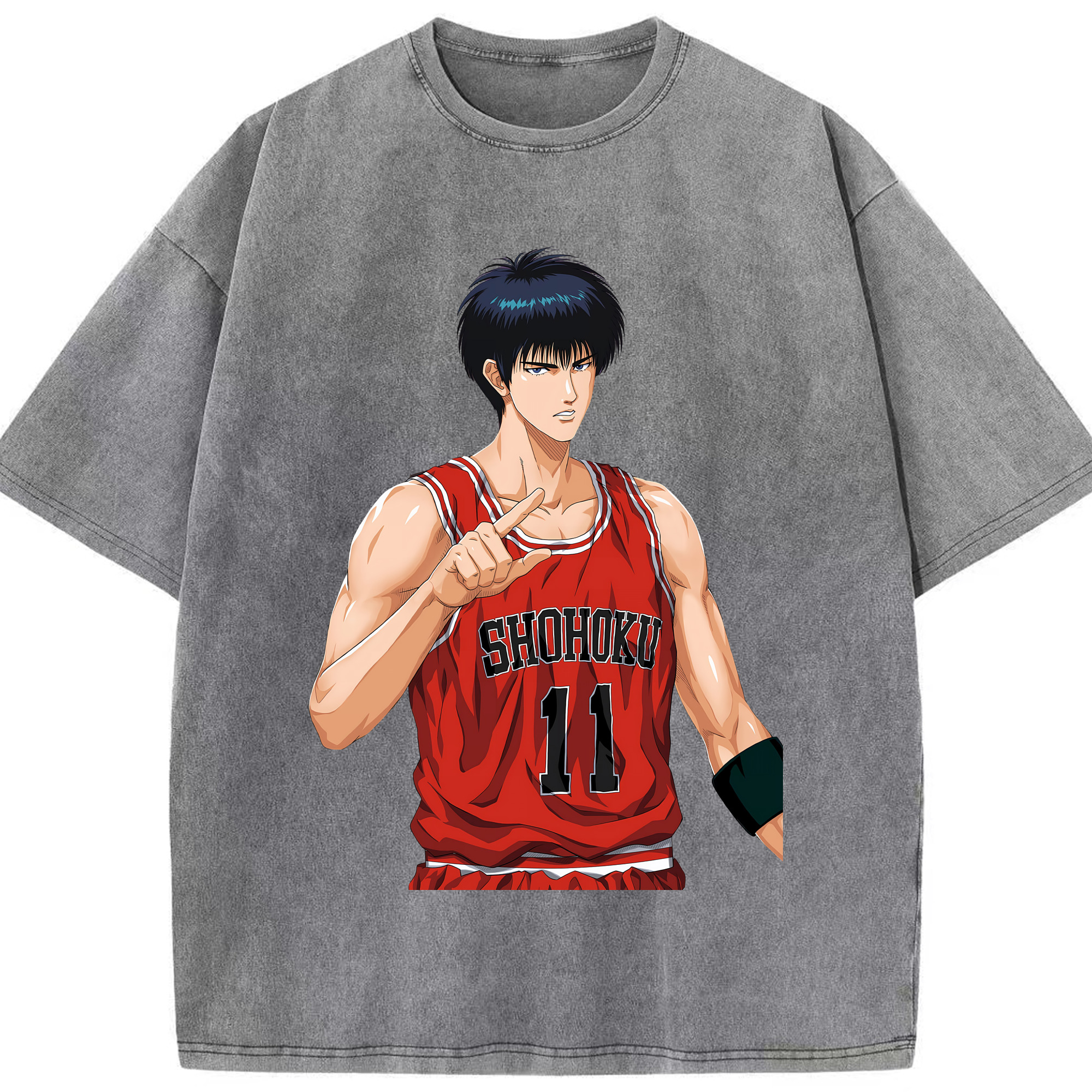 （画像用） SLAM DUNK／スラムダンク 綿100% ヴィンテージ風 半袖Tシャツ（フロントプリント）