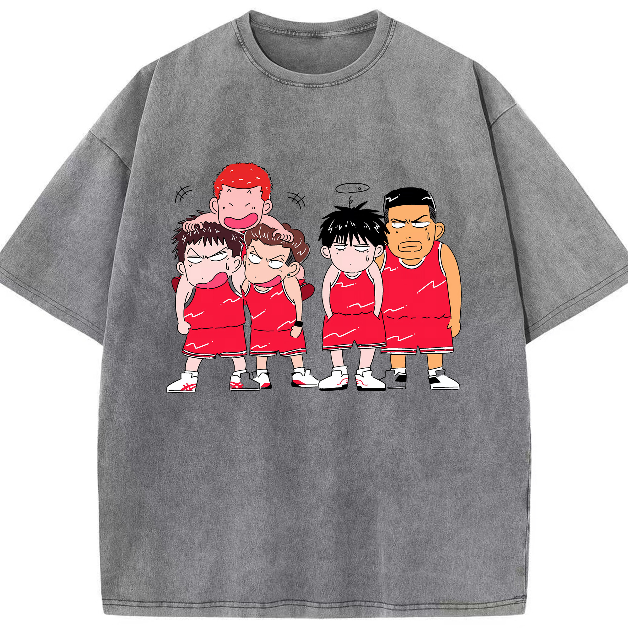 （画像用） SLAM DUNK／スラムダンク 綿100% ヴィンテージ風 半袖Tシャツ（フロントプリント）