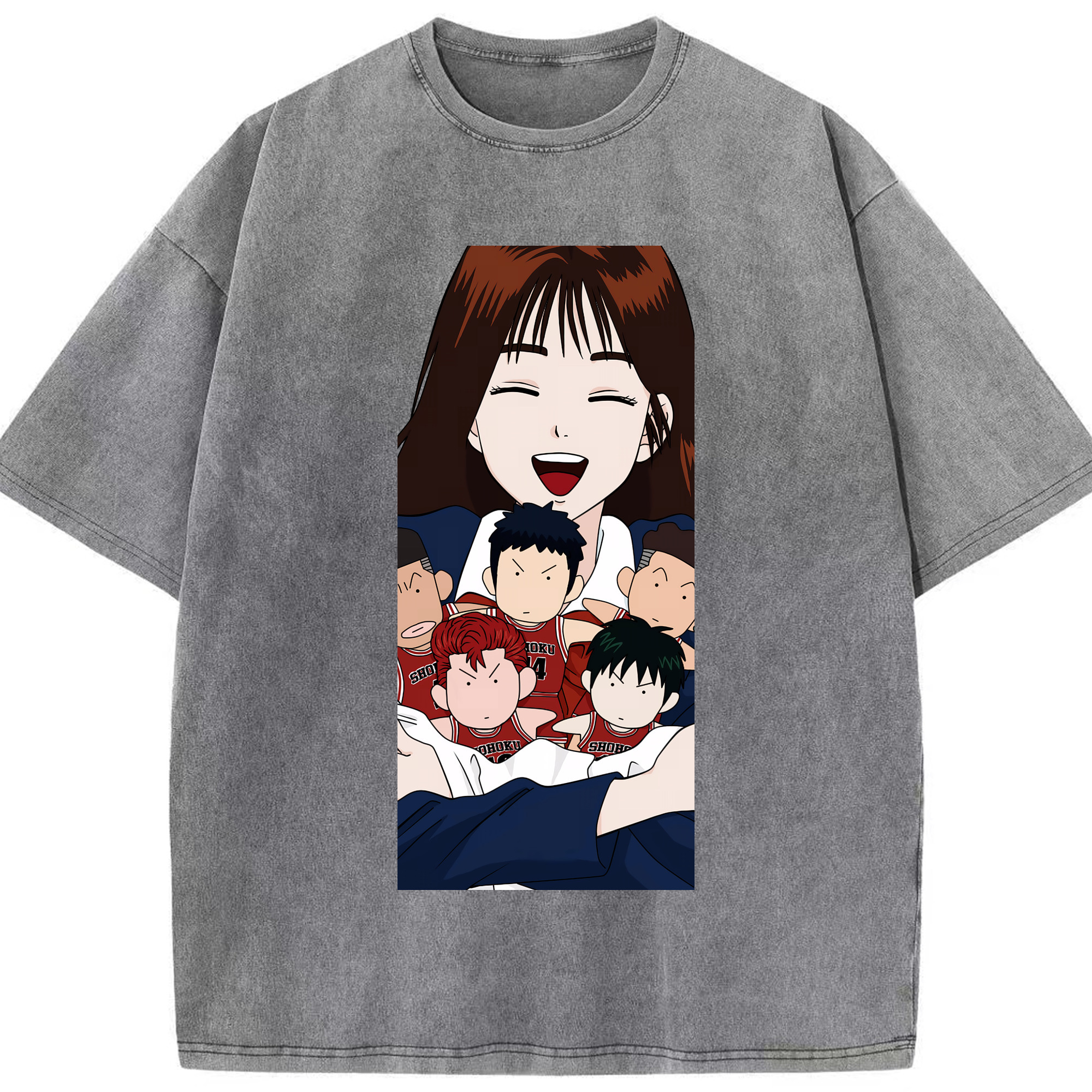 （画像用） SLAM DUNK／スラムダンク 綿100% ヴィンテージ風 半袖Tシャツ（フロントプリント）