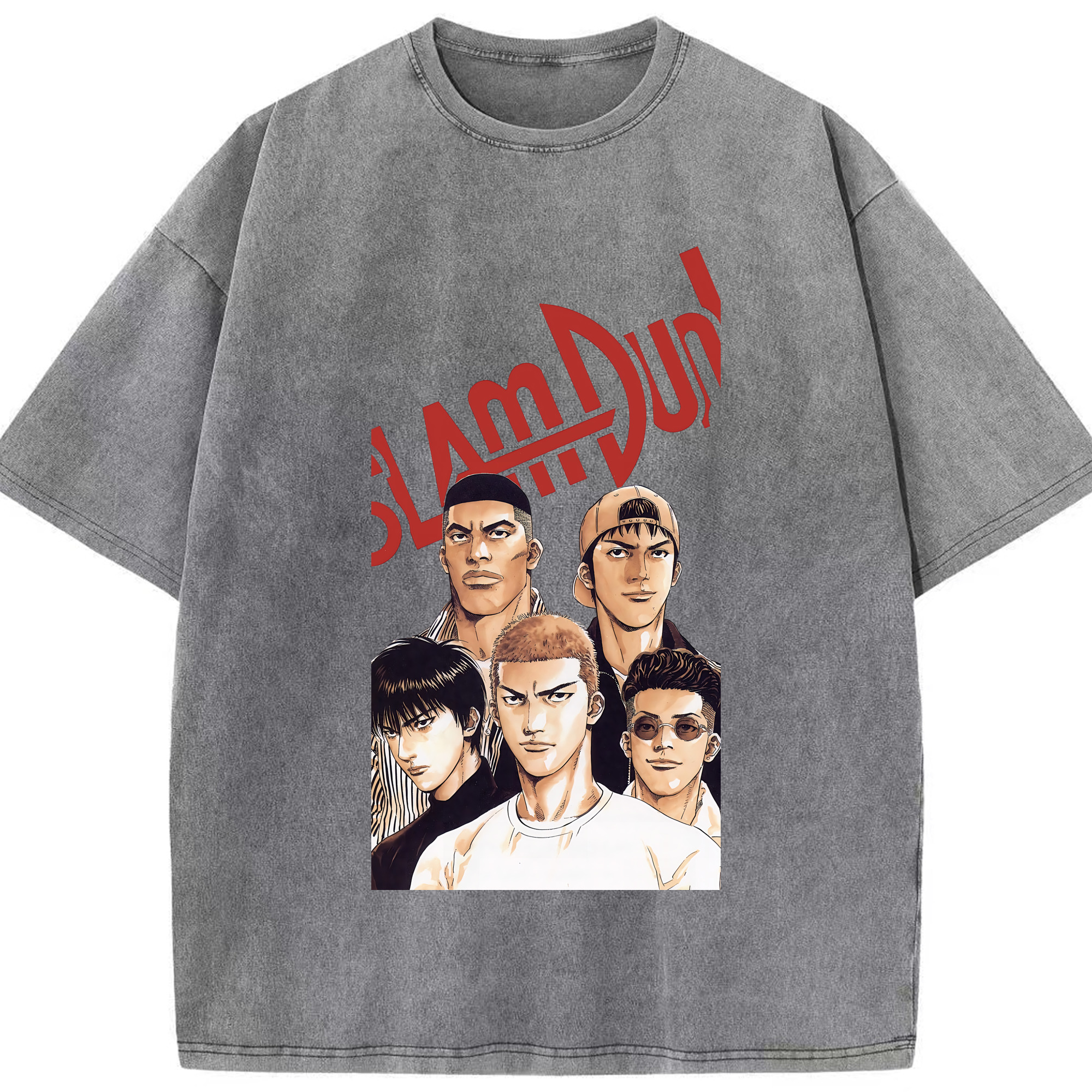 （画像用） SLAM DUNK／スラムダンク 綿100% ヴィンテージ風 半袖Tシャツ（フロントプリント）