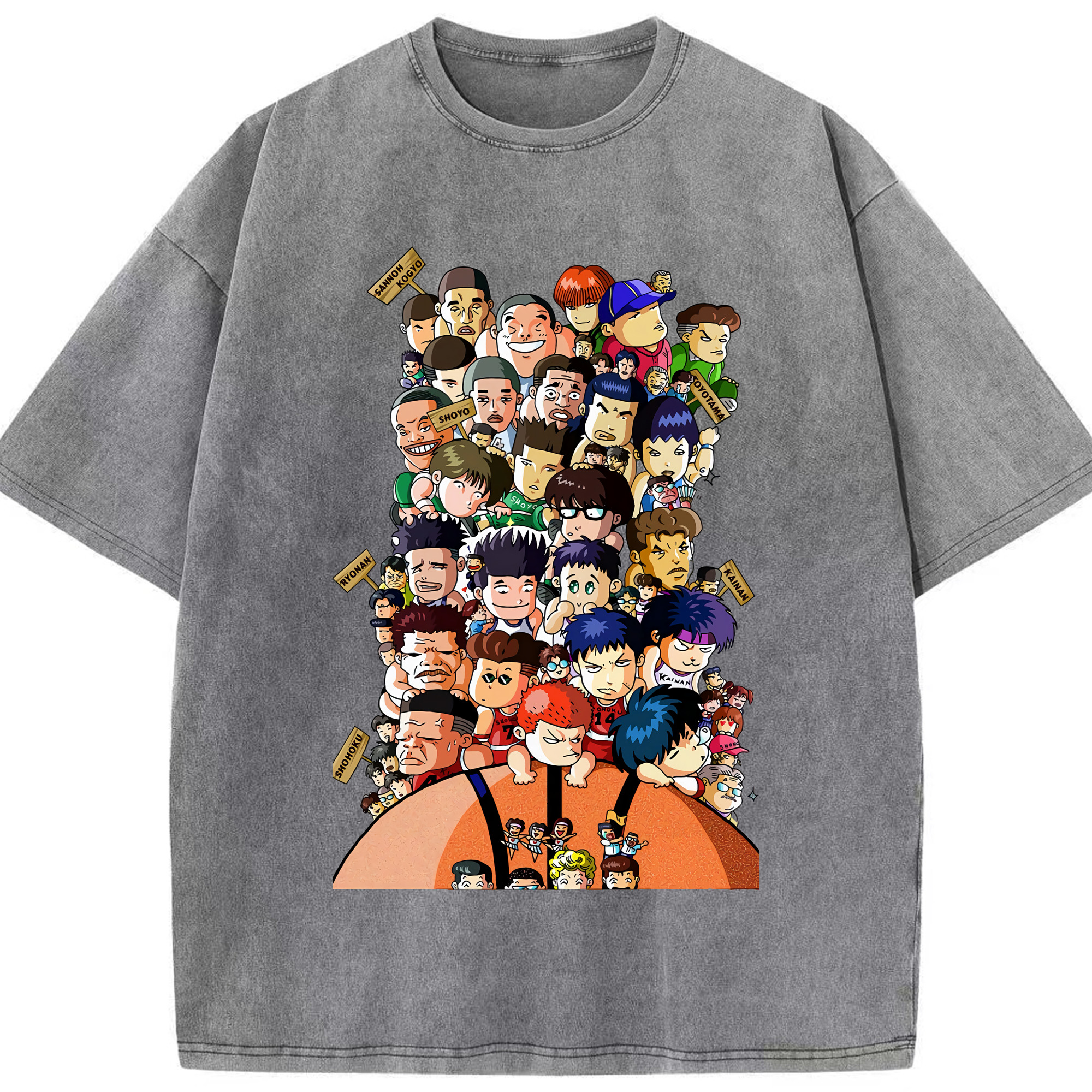 （画像用） SLAM DUNK／スラムダンク 綿100% ヴィンテージ風 半袖Tシャツ（フロントプリント）