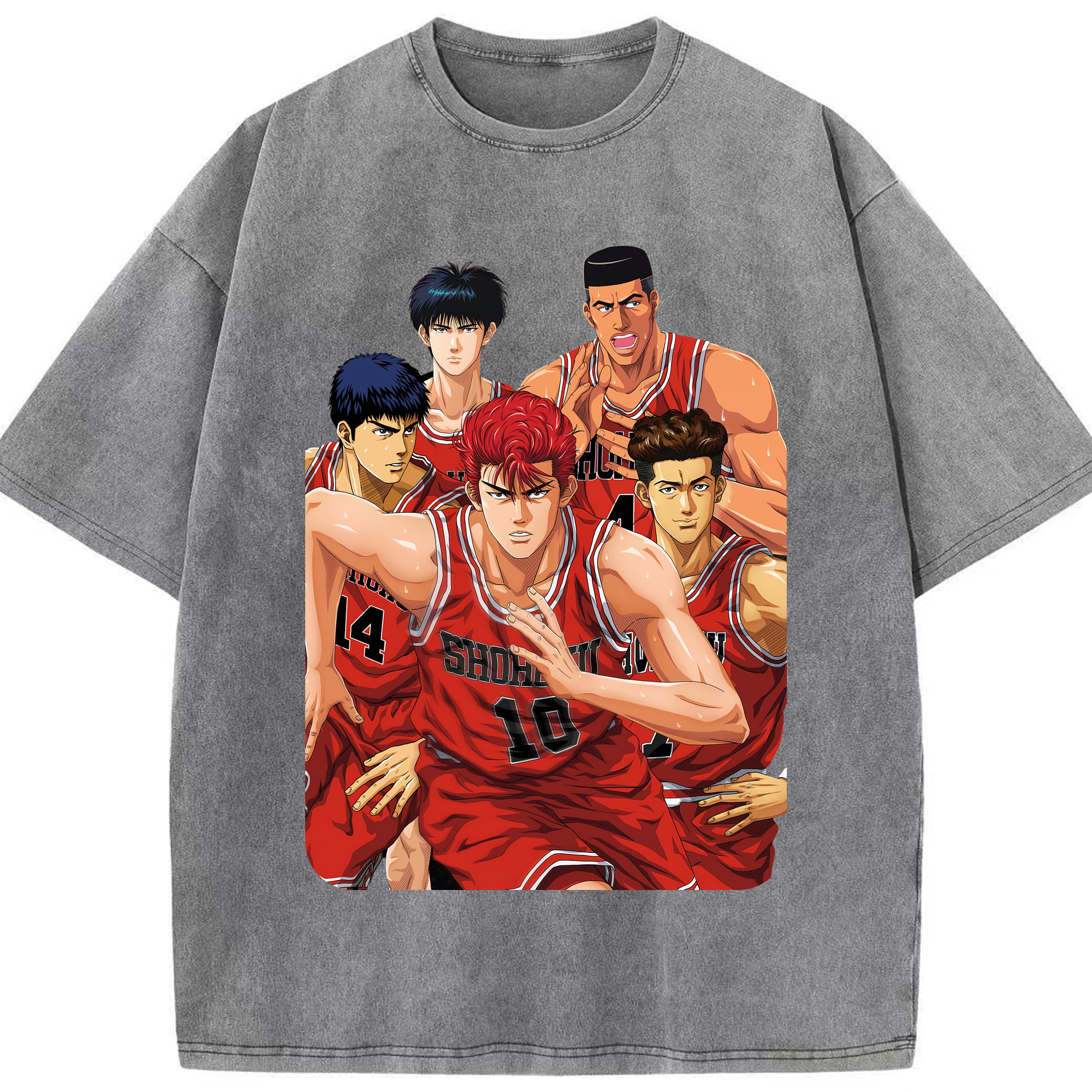 （画像用） SLAM DUNK／スラムダンク 綿100% ヴィンテージ風 半袖Tシャツ（フロントプリント）
