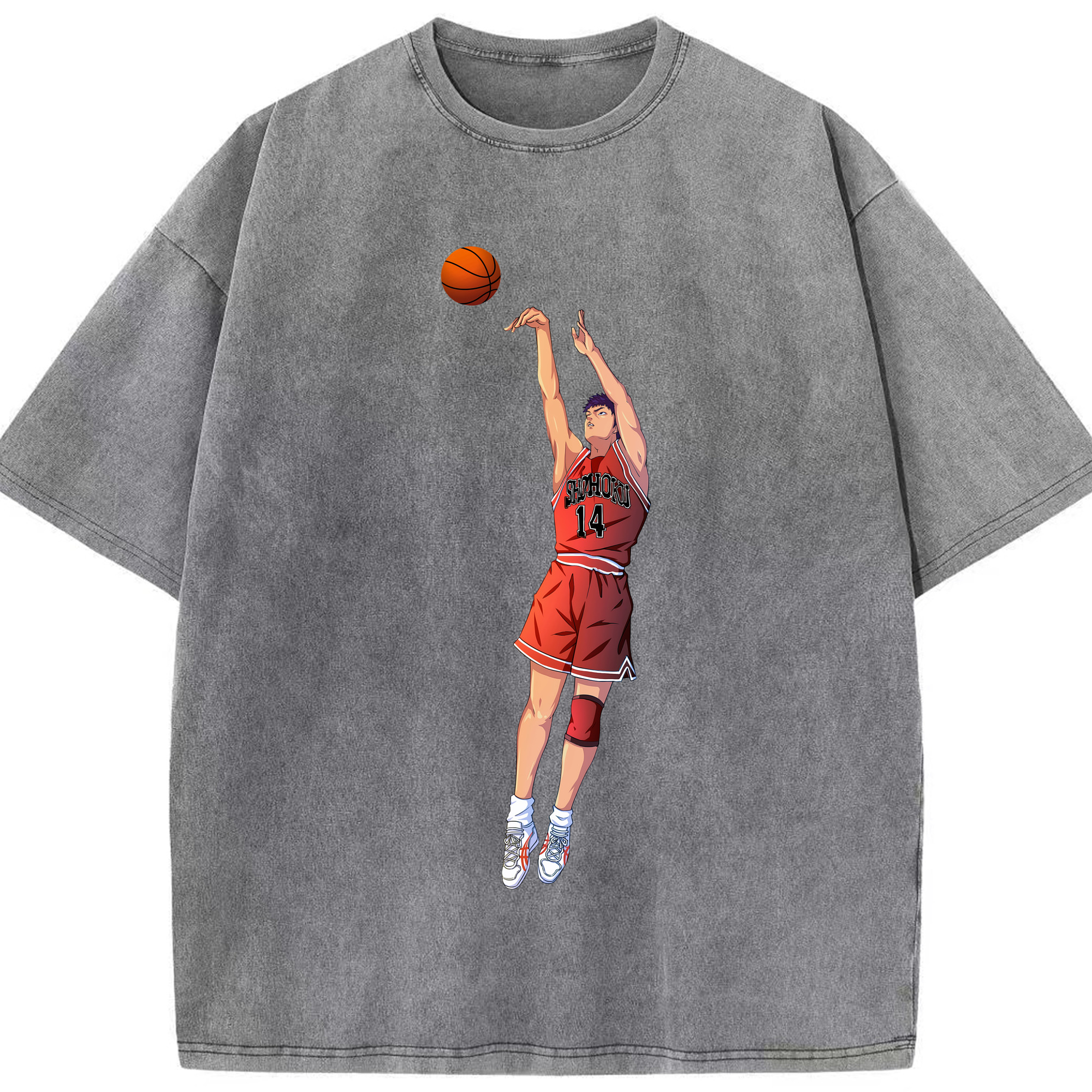 （画像用） SLAM DUNK／スラムダンク 綿100% ヴィンテージ風 半袖Tシャツ（フロントプリント）